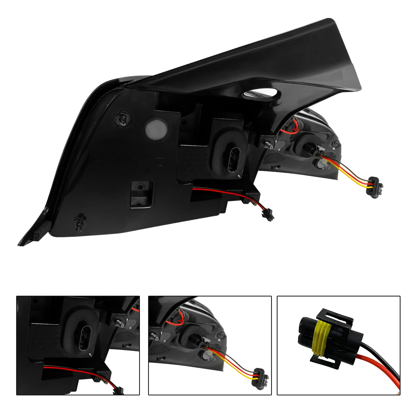 Smoked LED Tail Lights for Tesla Model 3 & Model Y (2017-2021) - Sequential Turn Signal DRL Taillight Assembly Pair (Left & Right) - Upgrade Your Tesla's Style & Safety for Night Driving & Enhanced Visibility