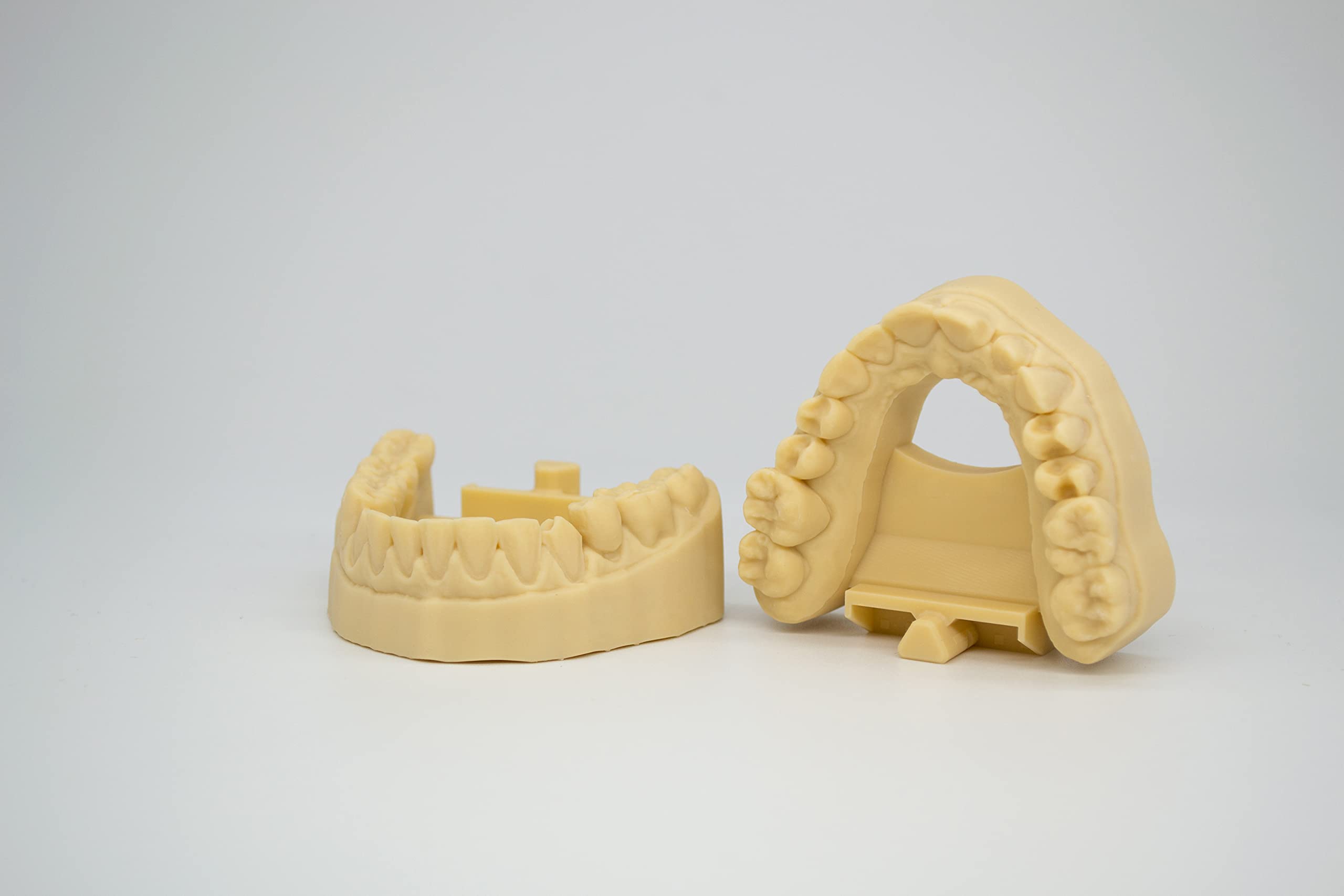 High Accuracy Dental 3D Printer Resin for LCD MSLA UV Printers - DMD-21 Fast Curing Model Resin (1kg, Sand Beige) - Perfect for Dental Crowns, Bridges & Orthodontic Models