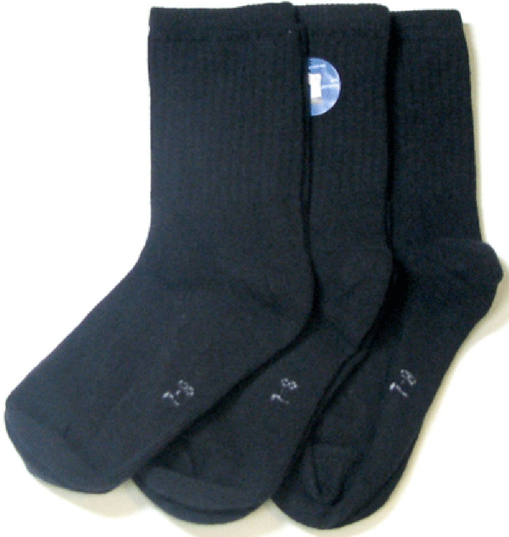 Florence Cotton Boys Crew Socks 3-Pack - Soft Comfortable Uniform Socks for School & Daily Wear - Perfect for Kids, Toddlers & Boys Ages 4-12
