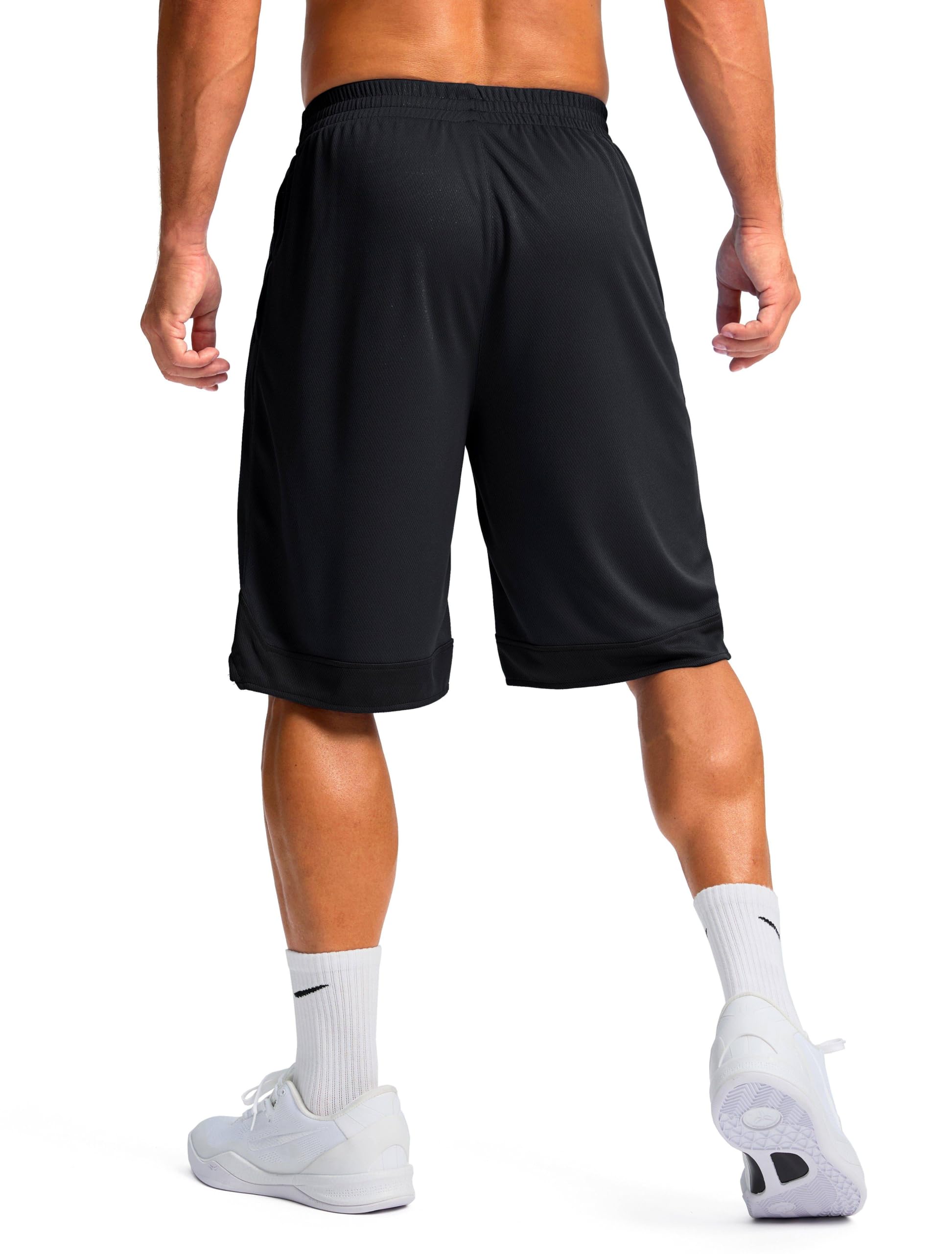 Pudolla Men's Basketball Shorts with Zipper Pockets - 11