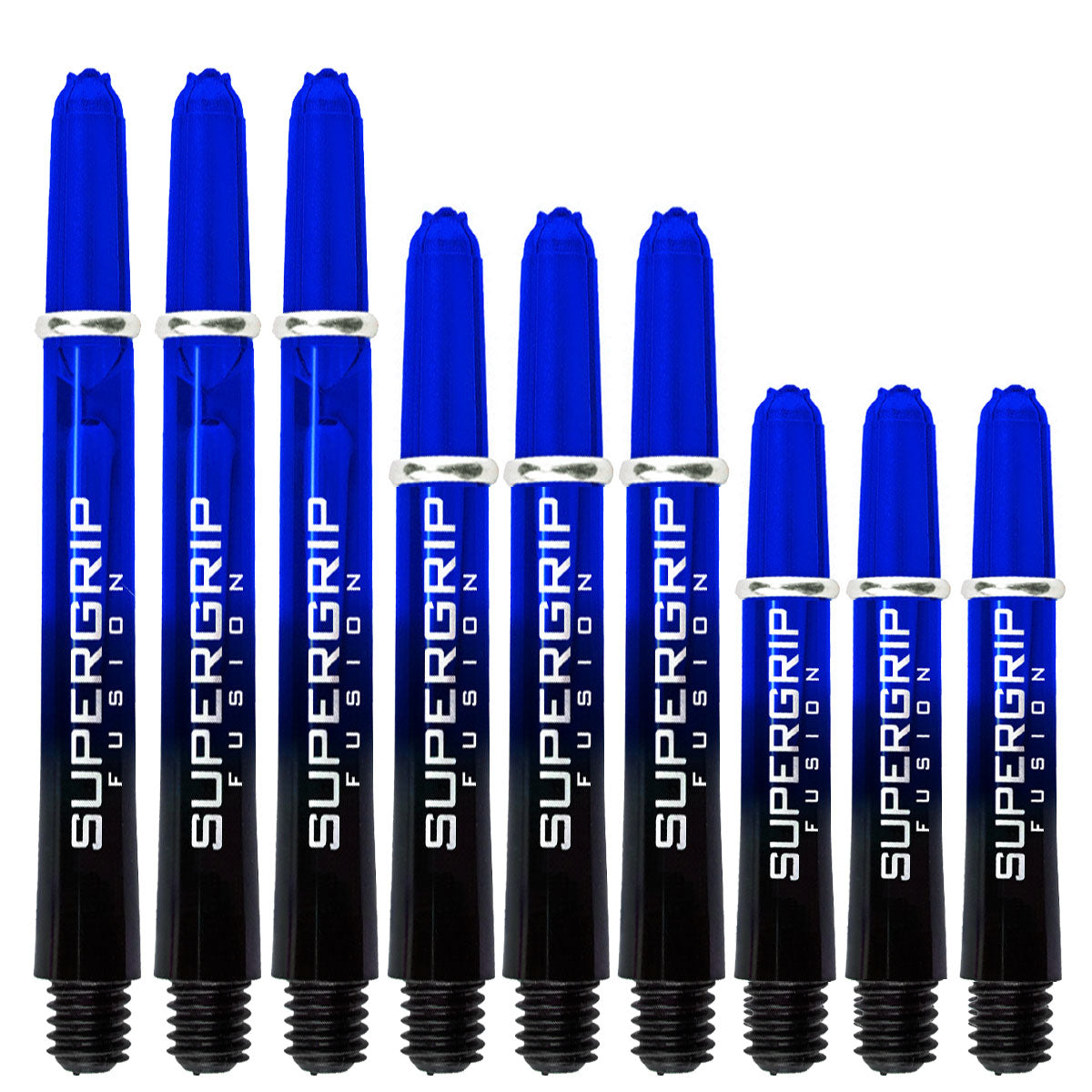 Harrows Supergrip Fusion Ring Lock Shafts - Premium Darts Shafts in Dark Blue | Perfect for Professional & Casual Dart Players