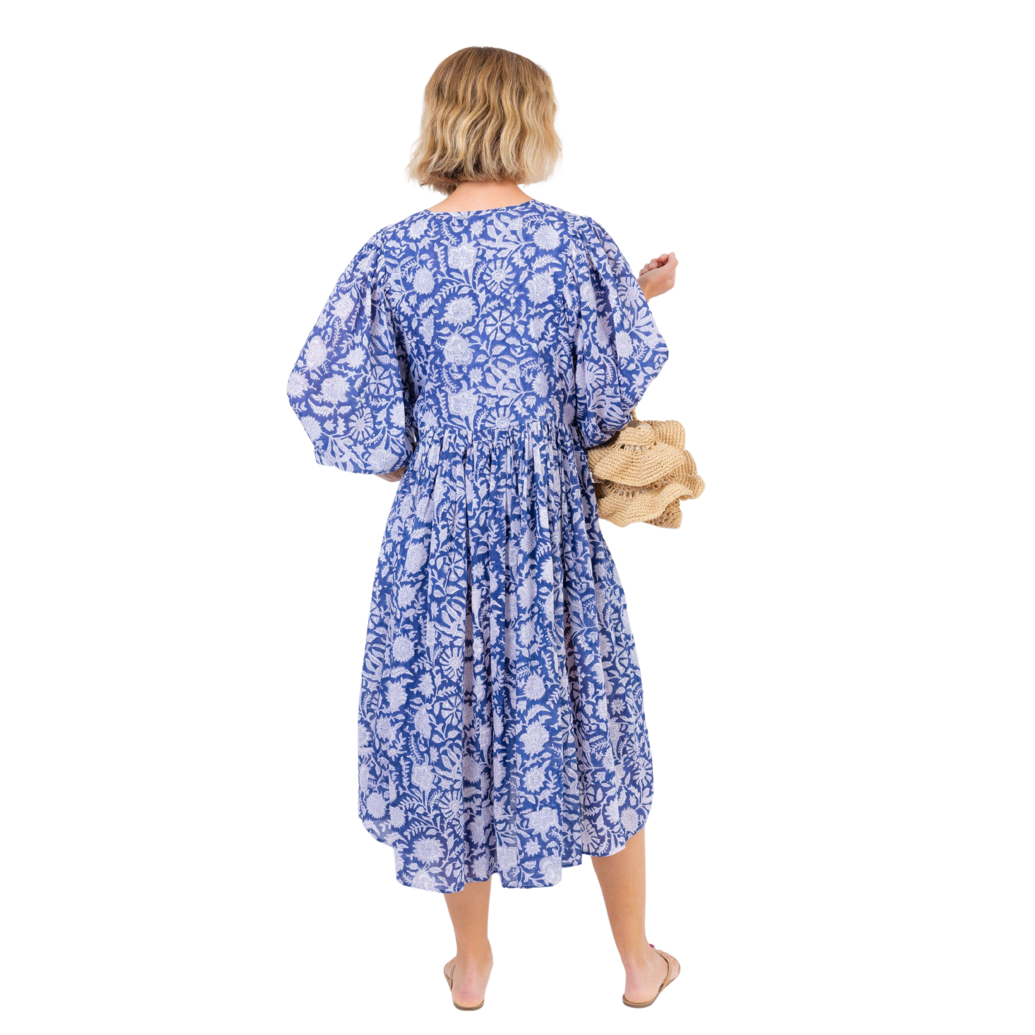 Amalfi Dress - Flowy Summer Dress for Women in 3 Colors (Blue, Pink, White) | Beach Cover Up, Vacation Outfit, Casual Sundress