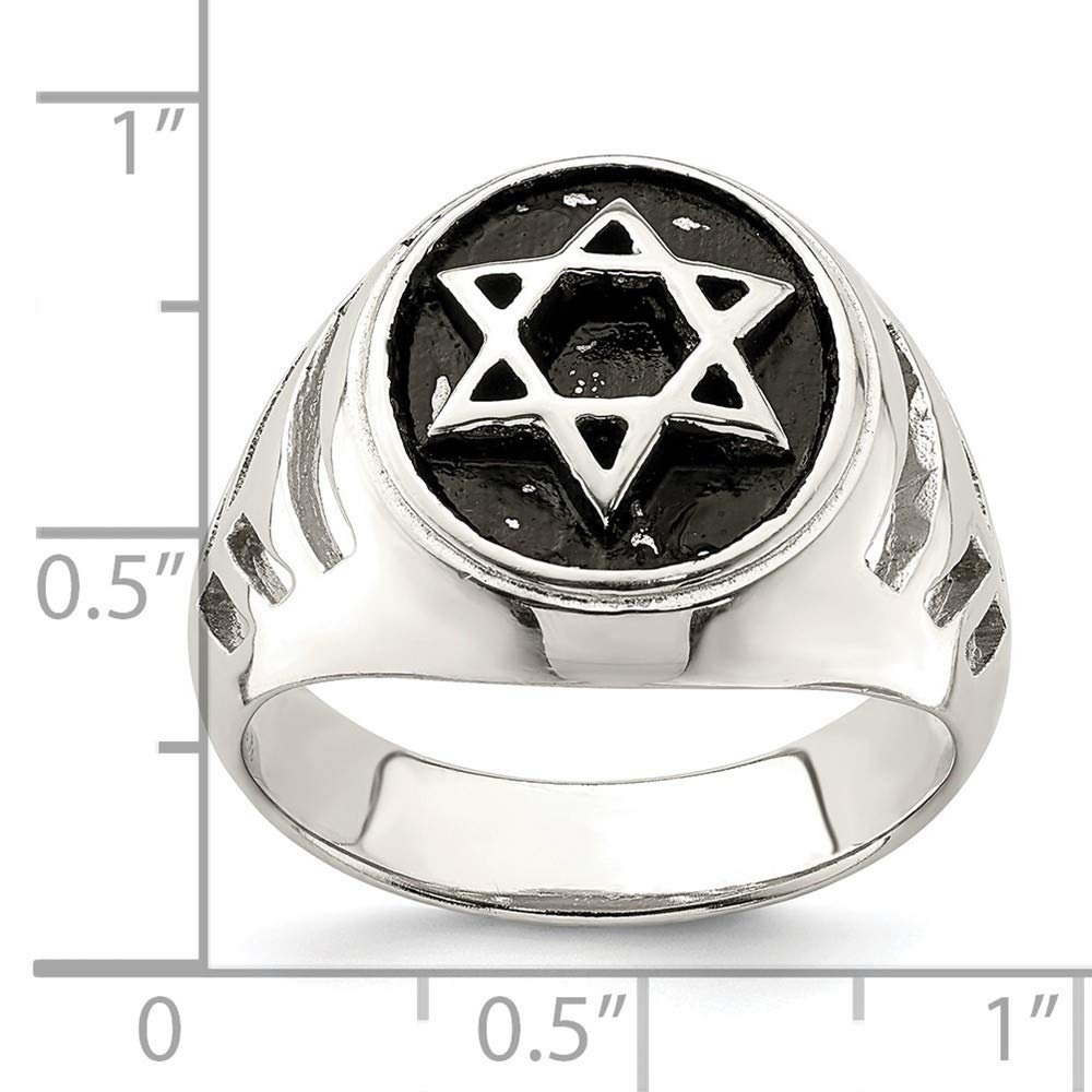 925 Sterling Silver Antiqued Star of David Jewish Ring for Women - Elegant Fine Jewelry Gift for Her - Perfect for Hanukkah, Bar Mitzvah & Jewish Holiday Celebrations