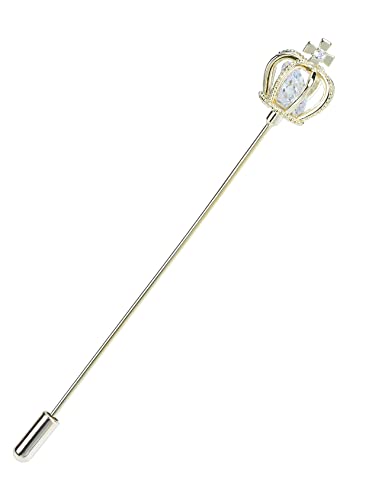 Elegant Cubic Zirconia Crown Swan Crystal Ginkgo Leaf Star Flower Lapel Pin Set - Boutonniere & Corsage Pins for Women & Men - Perfect for Weddings, Proms, Parties & Formal Events