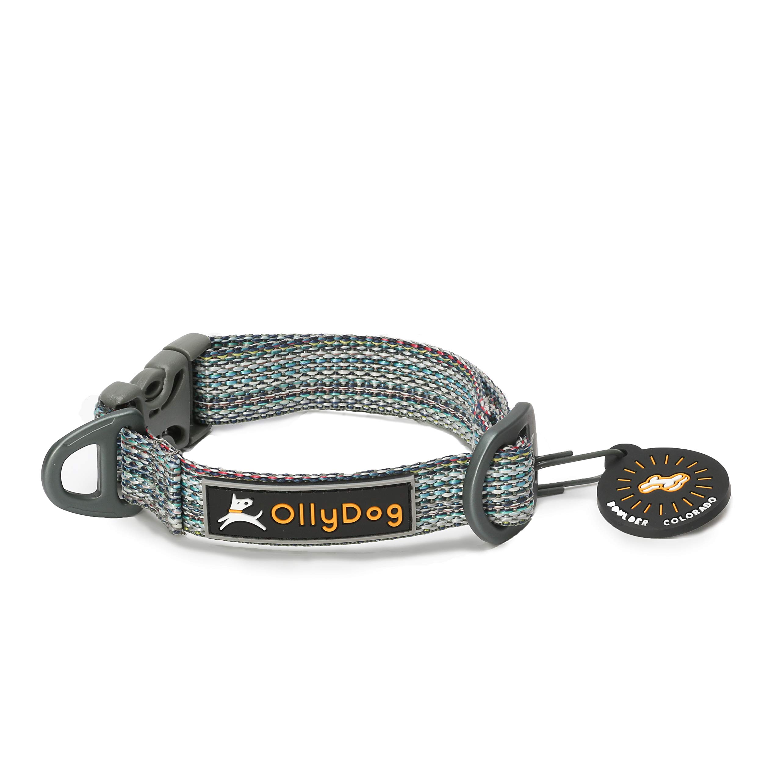 OllyDog Rescue Adjustable Dog Collar with Heavy-Duty Buckle - Lightweight Training Collar for Small, Medium & Large Dogs (Small, Prism) - Perfect for Daily Walks, Training & Outdoor Adventures