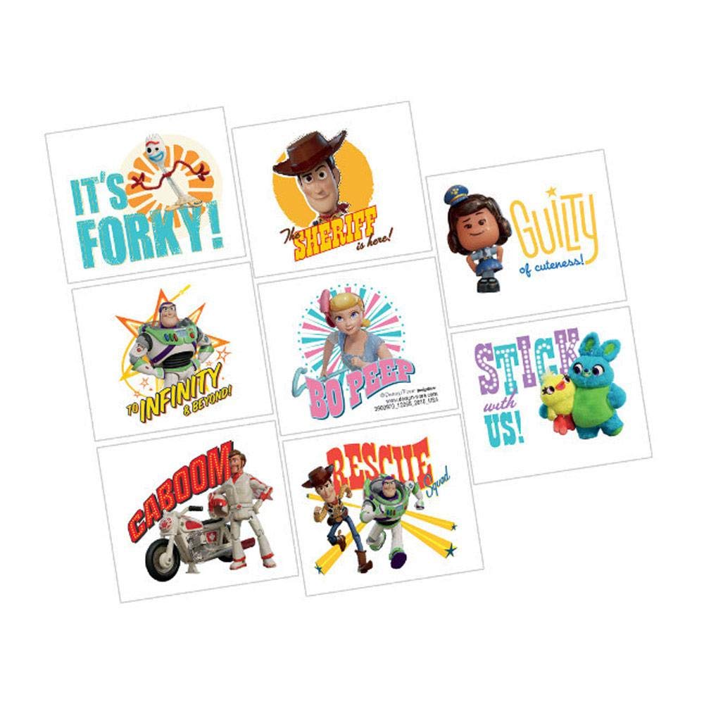 Toy Story 4 Temporary Tattoos - 12 Sheets with 576 Designs for Kids & Adults - Perfect for Birthday Parties, Halloween Costumes & Disney Themed Events