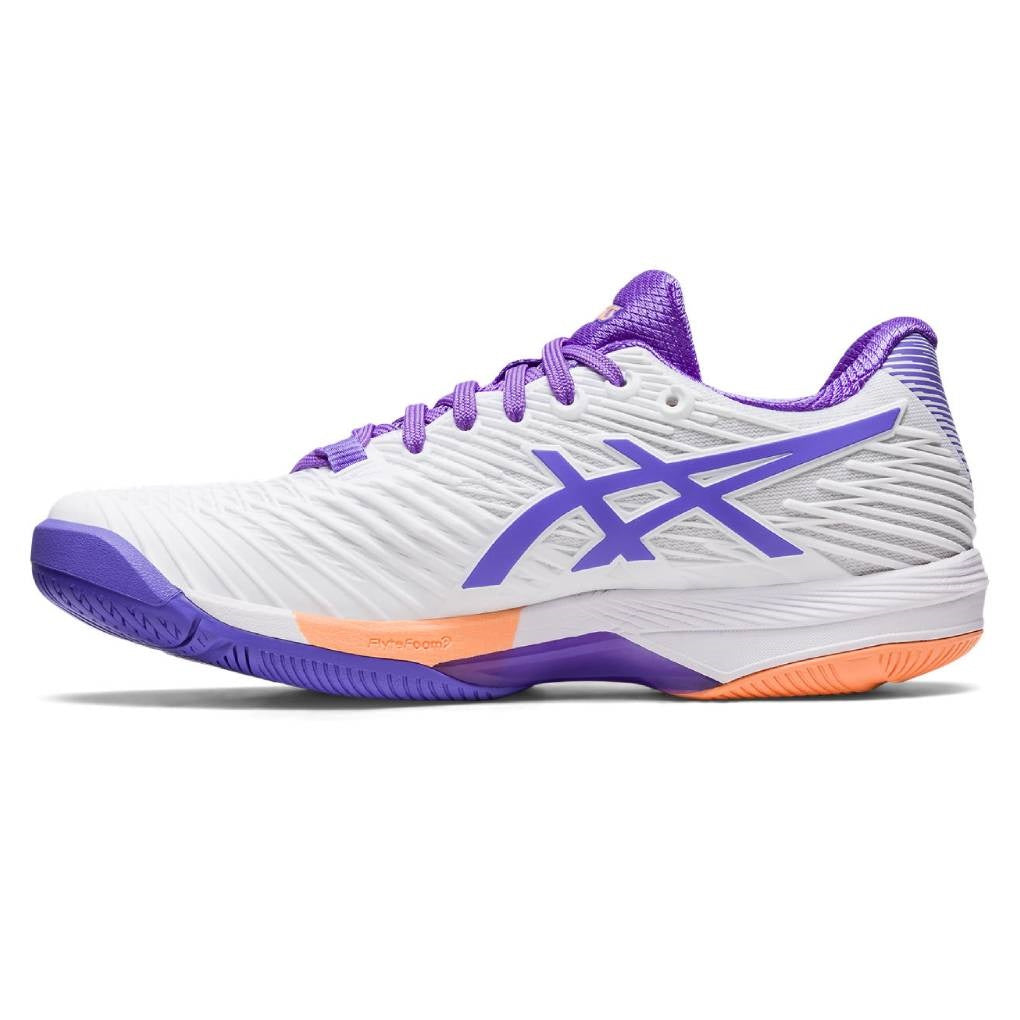 ASICS Solution Speed FF 2 Women's Tennis Shoes - Lightweight Performance Court Shoes for Women | White/Purple Colorway | Ideal for Competitive Tennis Matches & Court Training