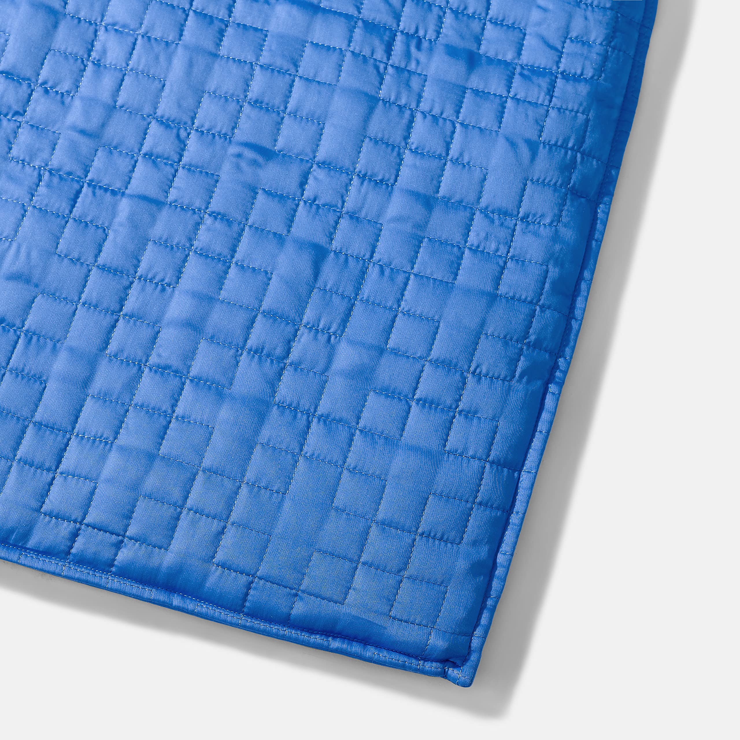 Upgraded Cooling Weighted Blanket for Adults - 15lbs Cerulean Blue Gravity Blanket, 48