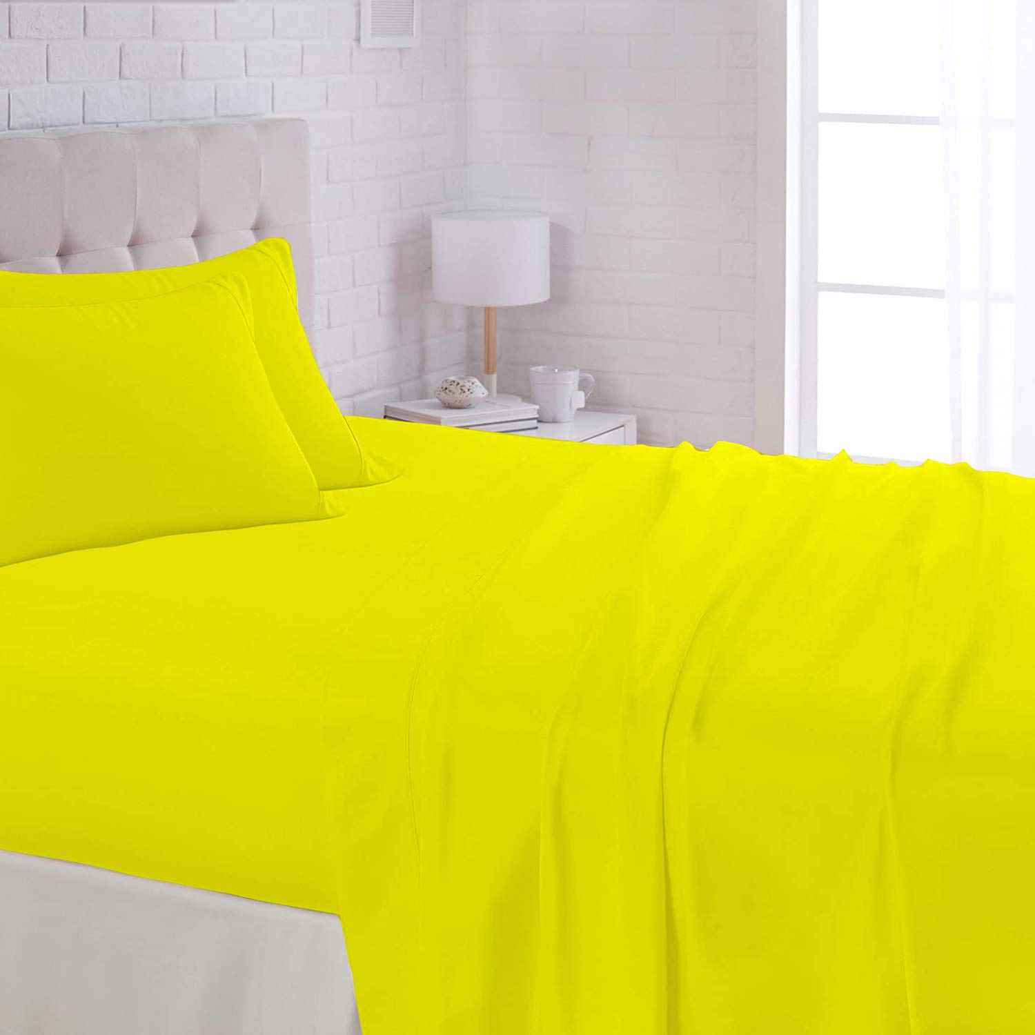 Luxury 1000 Thread Count 4-Piece Full Size Sheet Set - 54x80 Inches - 1 Flat Sheet, 1 Deep Pocket Fitted Sheet (16
