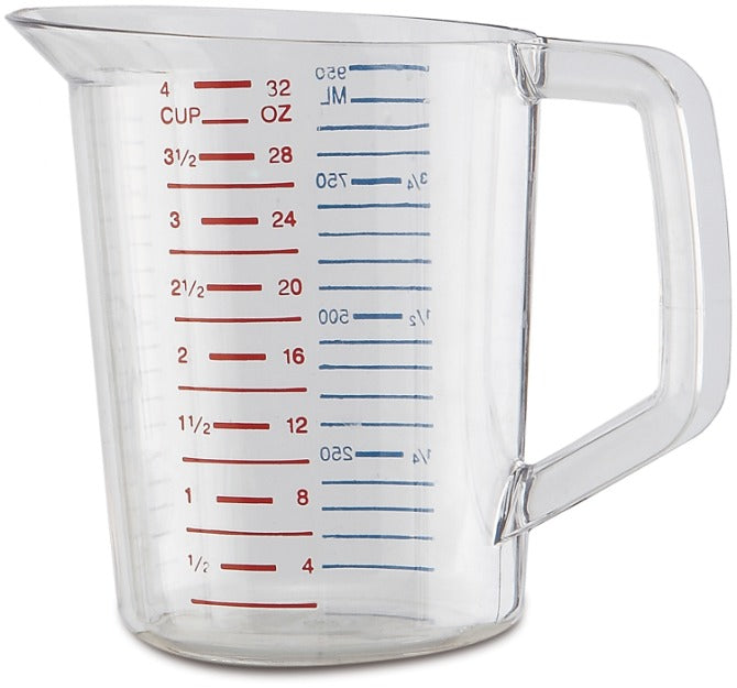 Rubbermaid 1 Qt Measuring Cup - Durable Plastic Measuring Cup for Baking, Cooking, and Mixing - Perfect for Kitchen, Home, and Professional Use