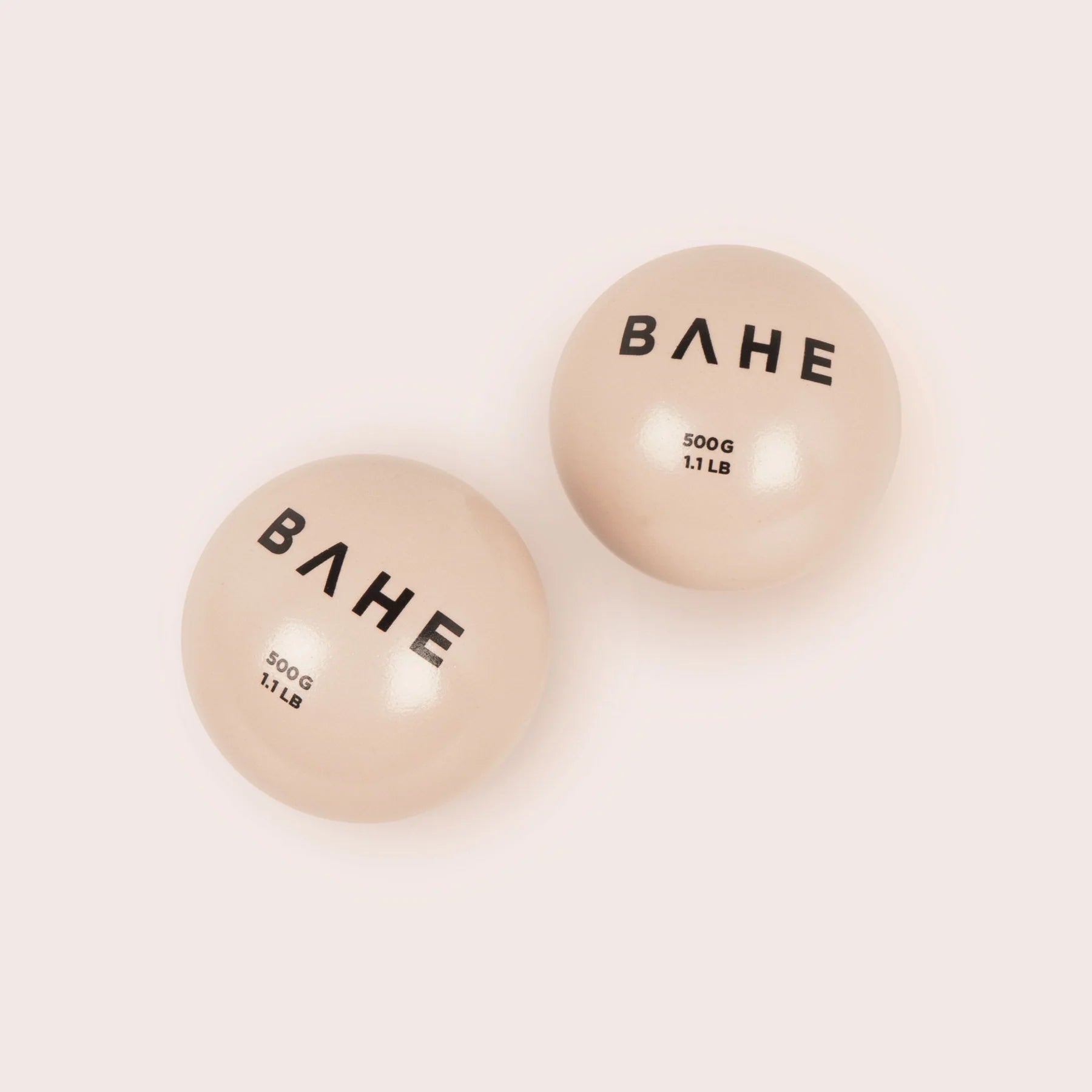BAHE 500g Toning Exercise Balls (10cm) - Dusty Beige for Strength Training, Yoga, Pilates & Physical Therapy