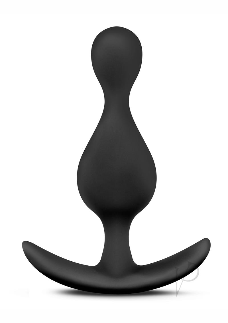 Anal Adventures Platinum Wave Silicone Butt Plug - Black | Premium Comfort for Beginners & Advanced Users | Perfect for Couples Play & Solo Exploration