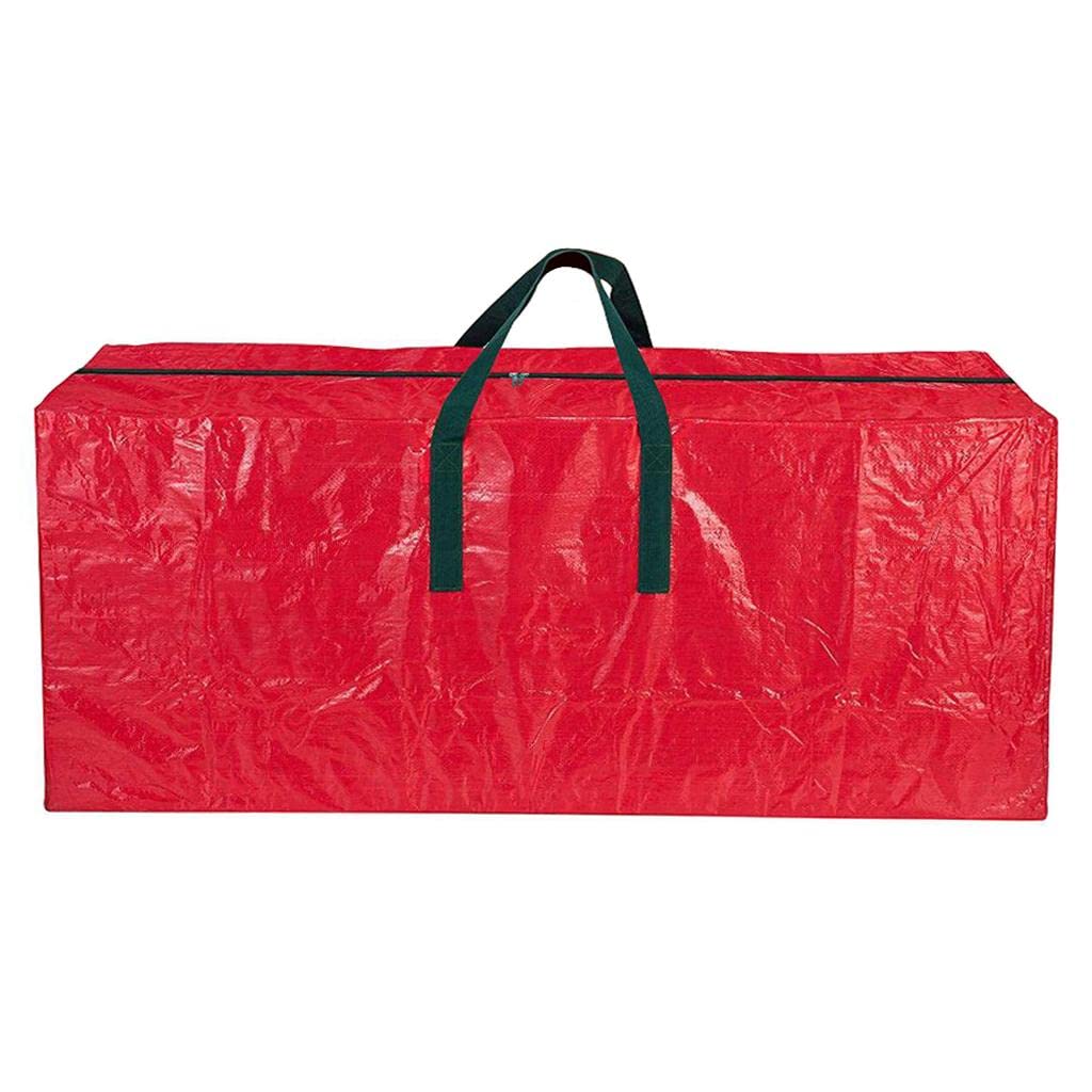 FAKEME Christmas Tree Storage Bag with Zipper - Large Holiday Organizer Tote for Xmas Decorations (65x30x15 inches, Red) - Perfect for Seasonal Storage & Home Organization