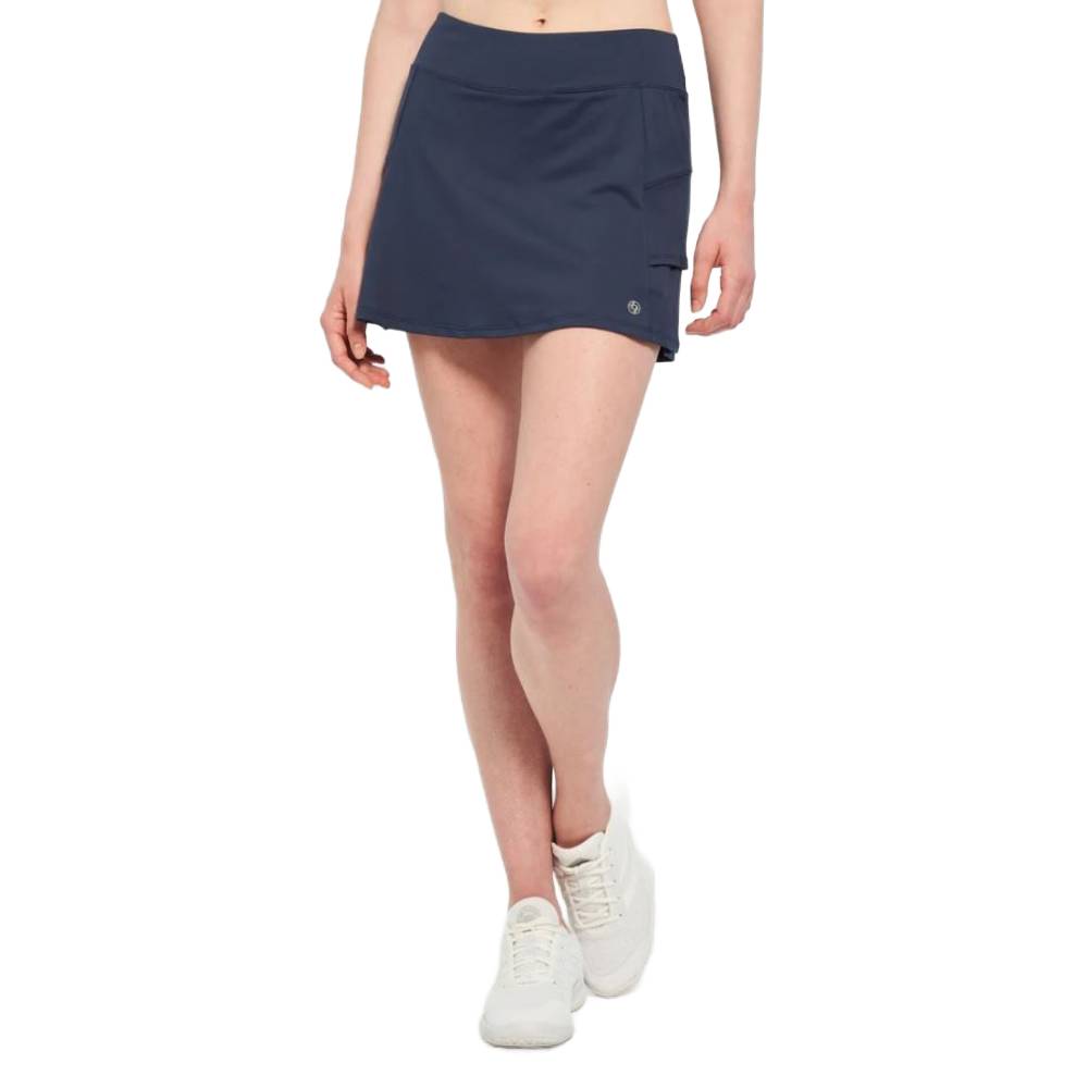 Lija Women's 14 Inch Elevate Skort - Dark Navy - Athletic Tennis Skirt with Built-in Shorts for Running, Golf & Workout - Comfortable & Stylish Activewear