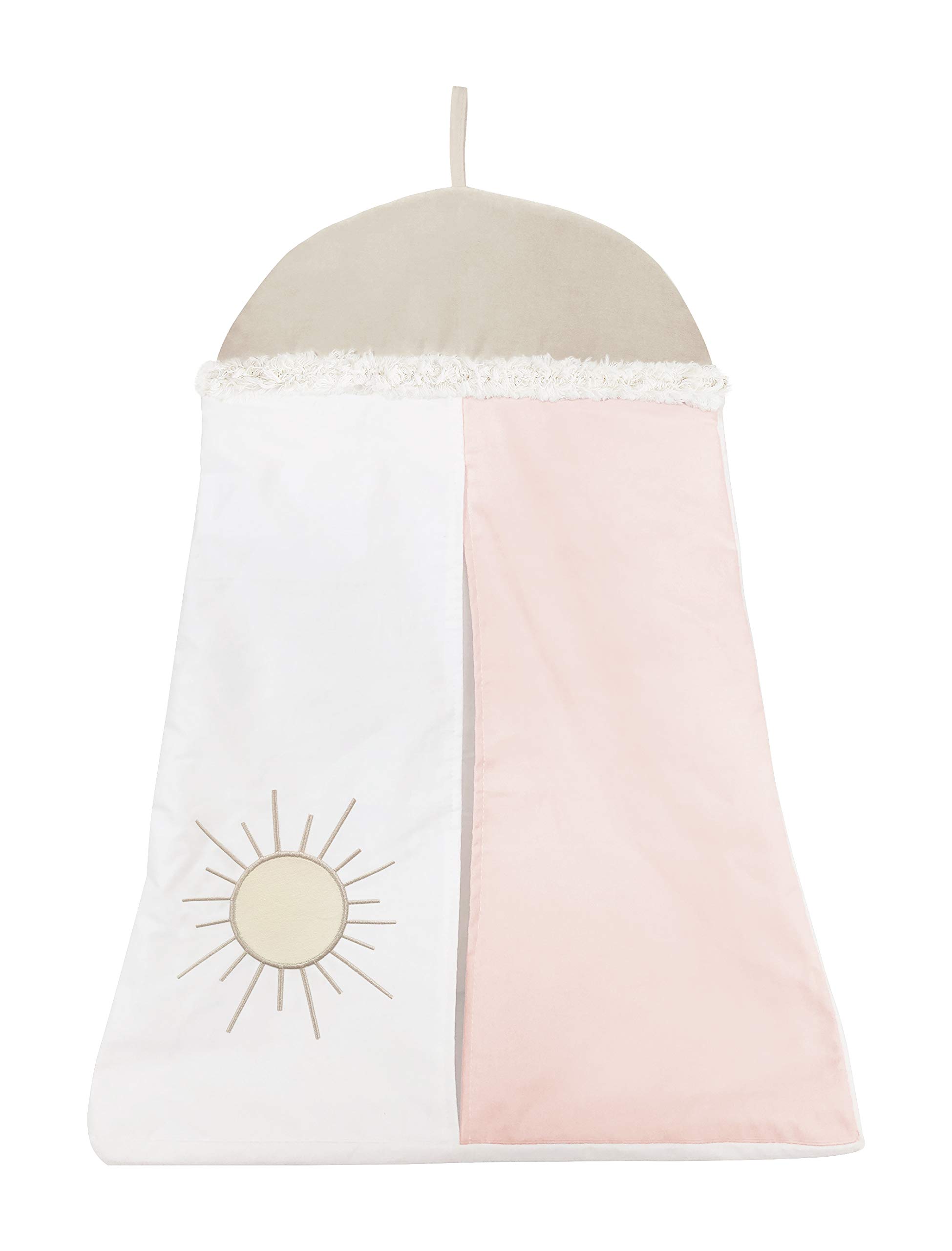 Sweet Jojo Designs Boho Desert Sun Baby Girl Nursery Crib Bedding Set - 4 Piece Cotton Crib Set in Blush Pink, Mauve, Gold, Ivory & Taupe - Bohemian Southwest Nature Theme with Geometric Patterns & Tassels - Perfect for Boho Chic Nursery, Baby Shower Gift & Newborn Photo Shoots