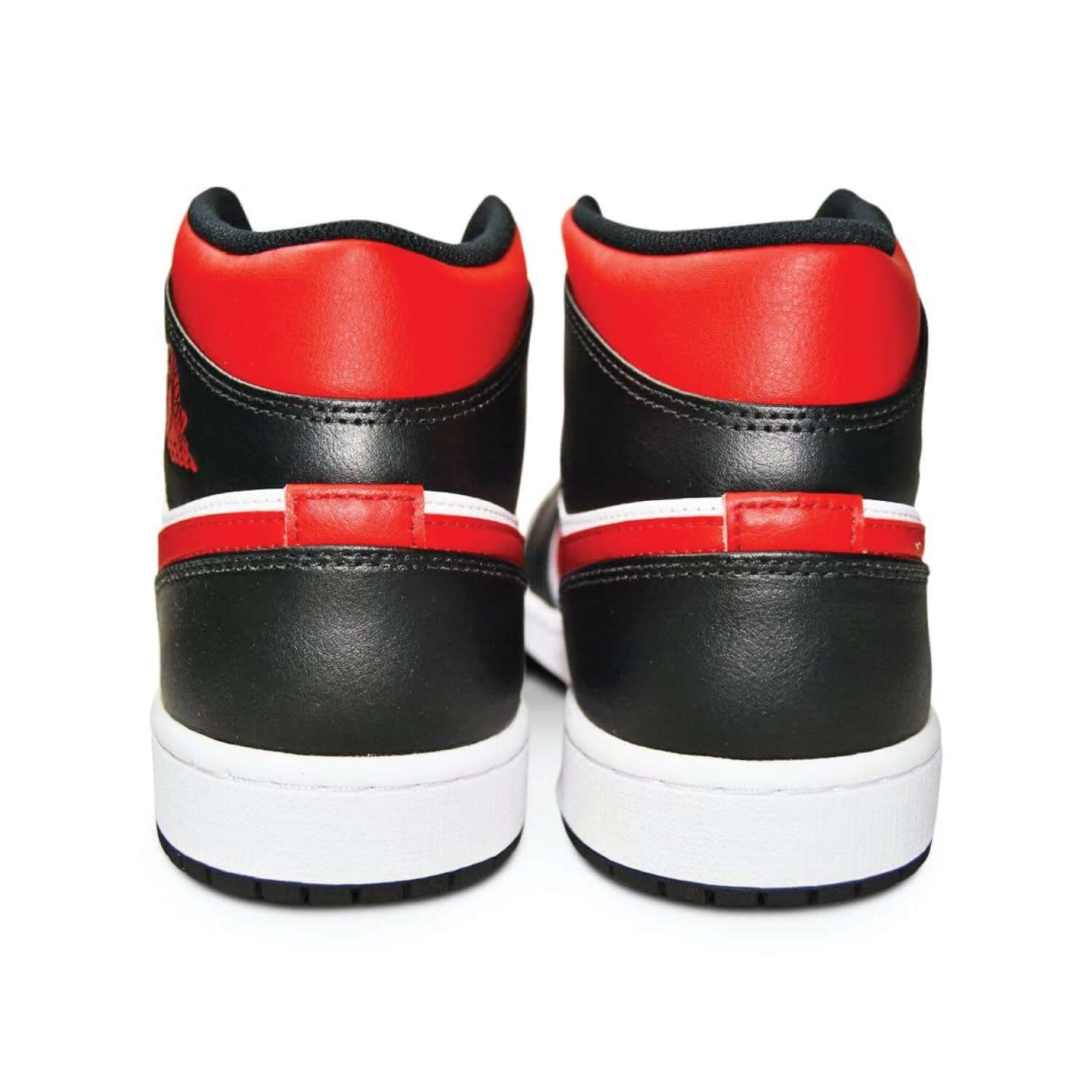 Air Jordan 1 Mid GS 'Bred Toe' Basketball Shoes for Kids - Black/Red-White High Top Sneakers for Boys & Girls - Perfect for School, Sports & Casual Wear