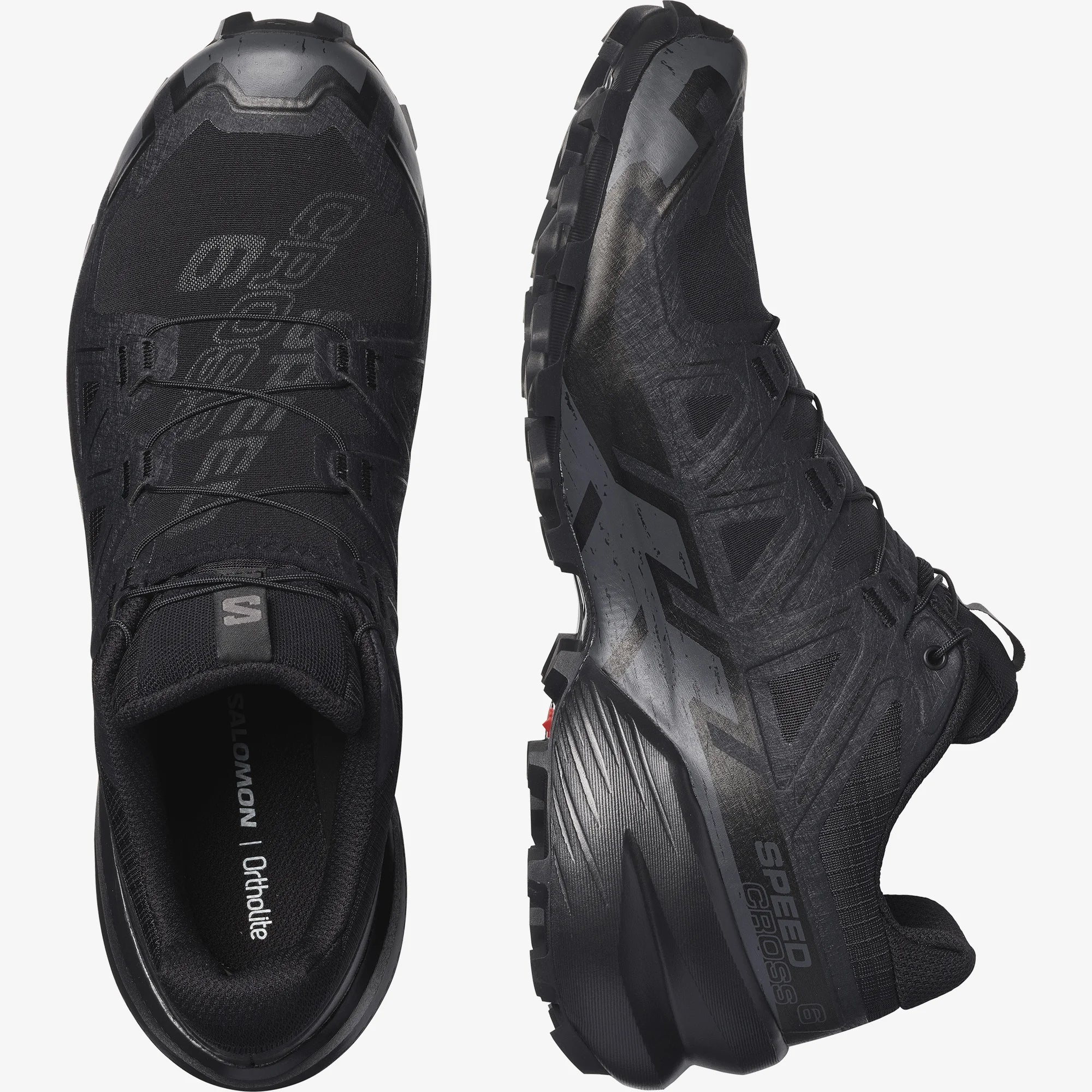 Men's Speedcross 6 Trail Running Shoes - Black/Black/Phantom | Lightweight & Durable for Hiking, Trail Running & Outdoor Adventures