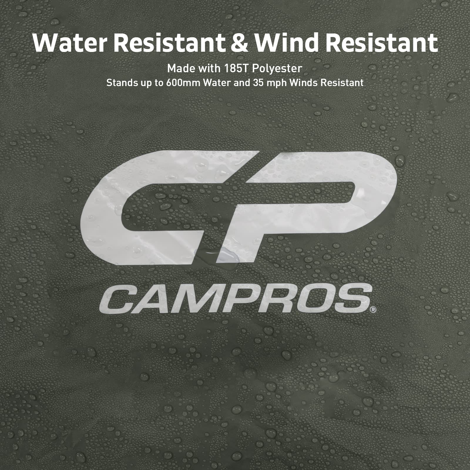 CAMPROS CP Tent - 3/4/6/8 Person Waterproof Windproof Family Camping Tent with Rainfly | Large Mesh Windows & Wide Door | Easy Setup & Portable with Carry Bag | Perfect for Backpacking, Hiking & Outdoor Adventures