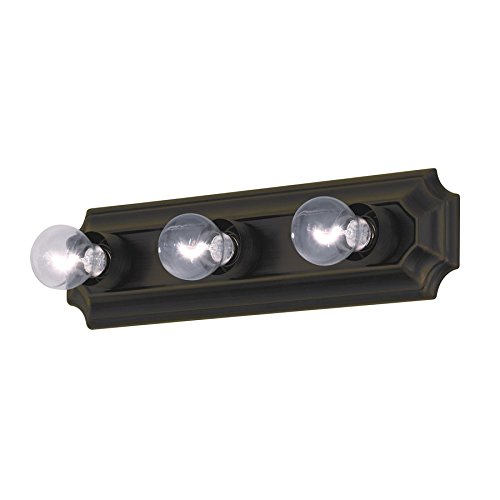 3-Light Bronze Bathroom Vanity Light Fixture - Modern Oil Rubbed Finish for Bathroom, Powder Room & Dressing Area - Perfect for Vanity Mirror Lighting and Ambient Bathroom Decor