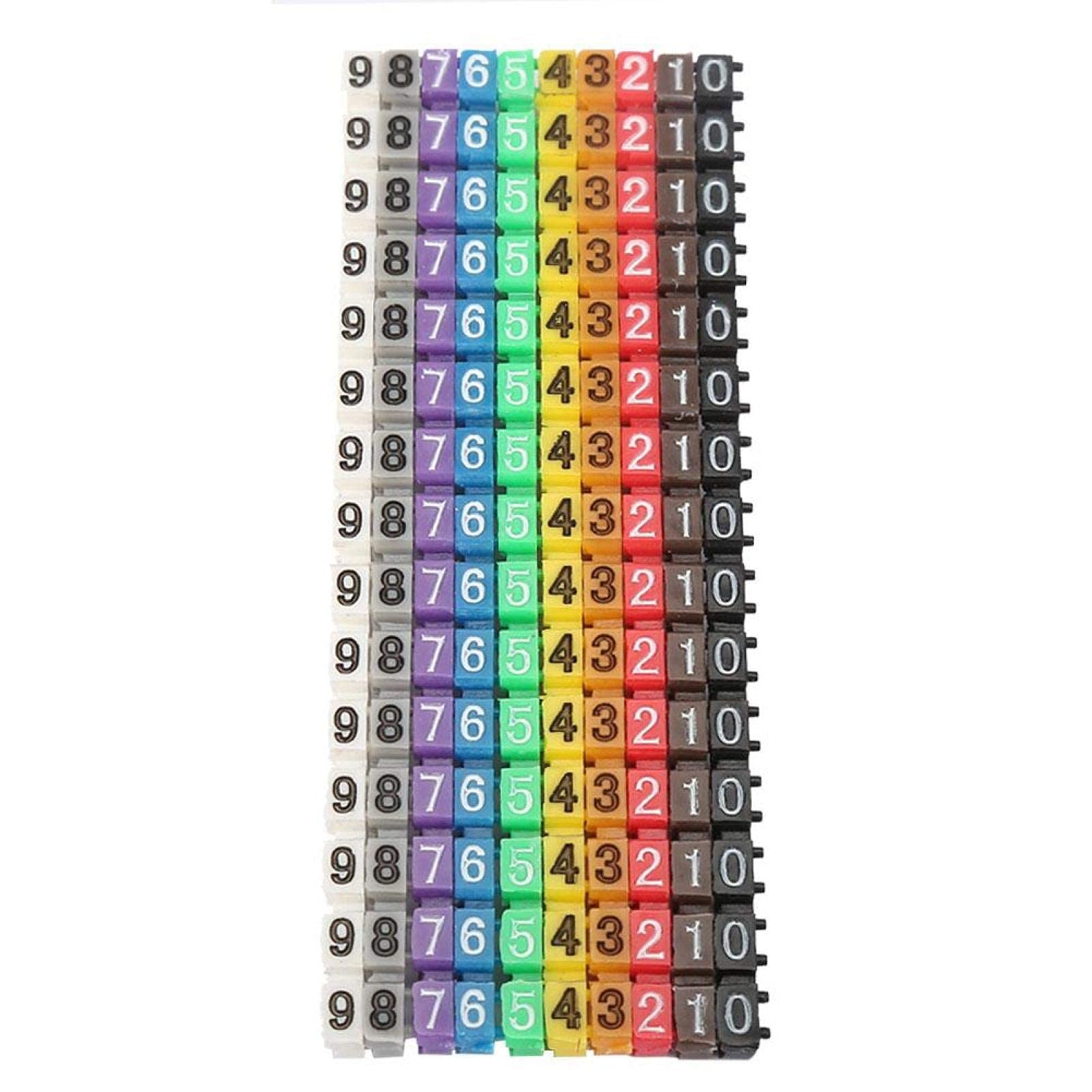 Electric Wire Markers - 150pcs KCM-1.5mm Cable Labels with Numbers for Electrical Wiring, Tube & Wire Identification - Perfect for Industrial, Home & Office Electrical Organization