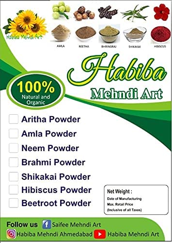Organic Hair Growth Powder Pack - Amla, Reetha, Shikakai & Neem Herbal Blend (200g Total, 4x50g) for Stronger, Healthier Hair - Perfect for DIY Hair Masks & Natural Hair Care Routines