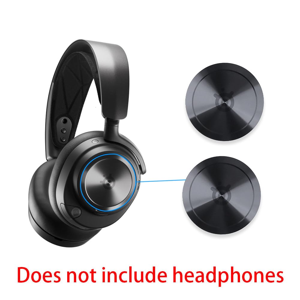 SteelSeries Arctis Nova Pro Gaming Headset Magnetic Side Covers - 1 Pair Metal Magnet Replacement Covers for Enhanced Protection & Style (Perfect for Gaming, Streaming & Travel)