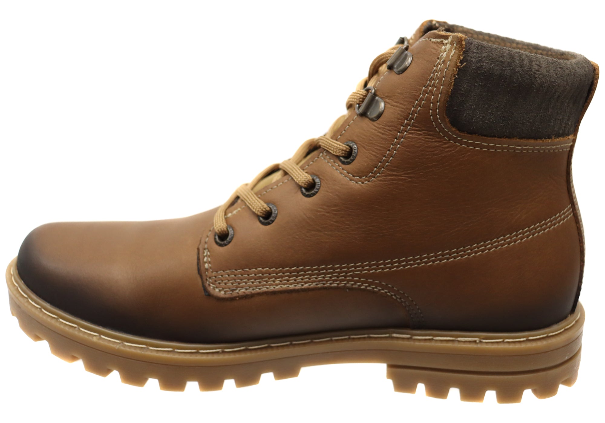 Hummer Men's Comfortable Leather Lace-Up Boots - Durable Brazilian-Made Work Boots for Outdoor, Hiking & Casual Wear