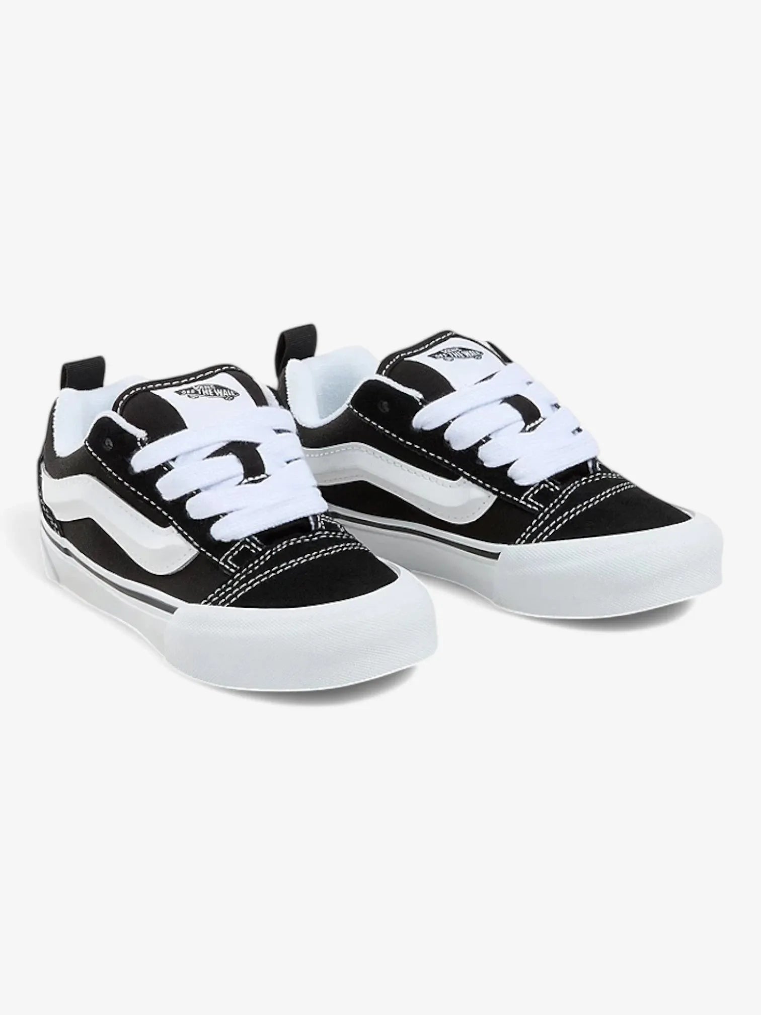 Vans Kids Knu Skool Sneakers - Black | Stylish & Comfortable Skate Shoes for Boys & Girls | Perfect for School, Skateboarding & Casual Wear