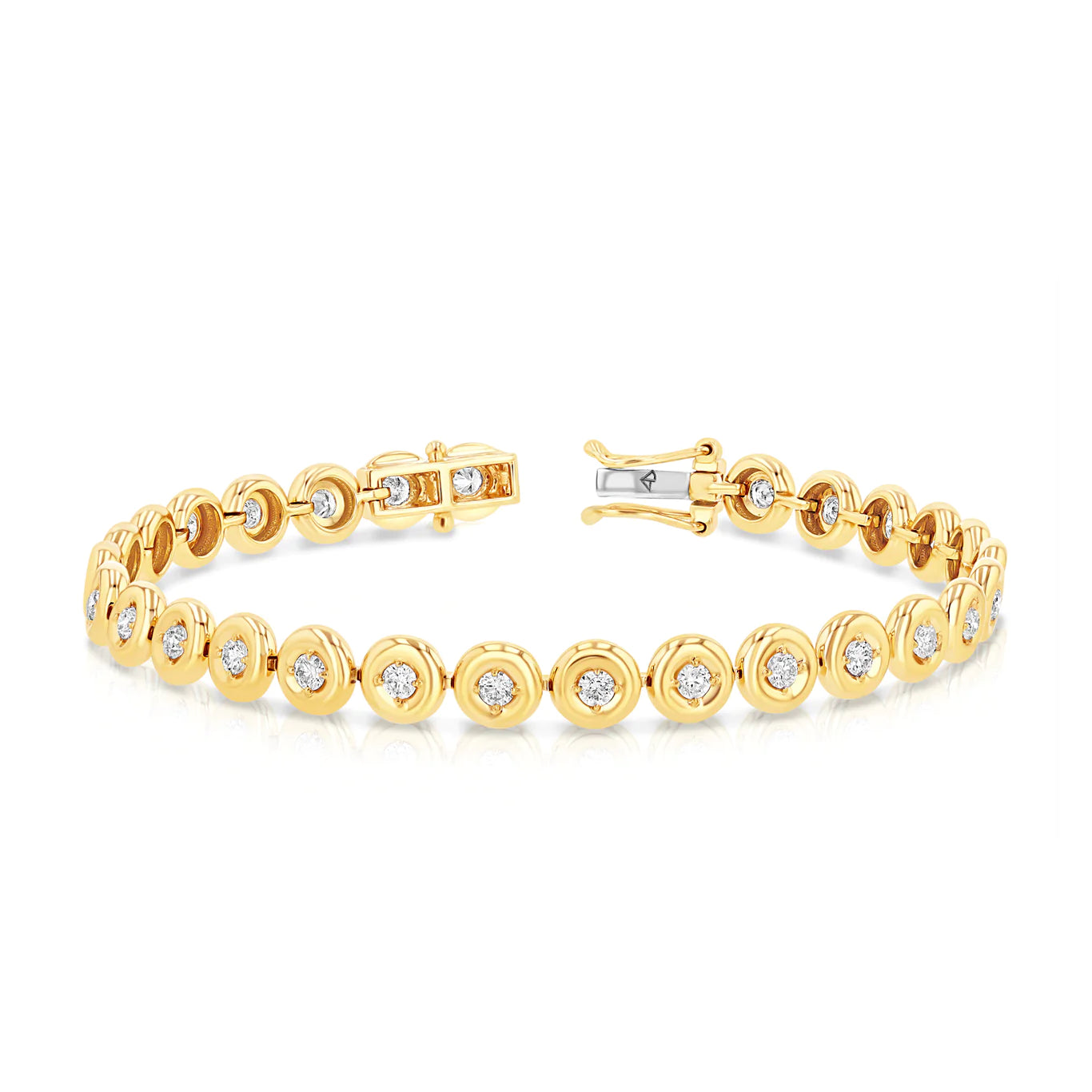 Elegant Orb Tennis Bracelet for Women - 14K Gold Plated Cubic Zirconia Tennis Chain Bracelet | Perfect for Weddings, Parties & Everyday Wear
