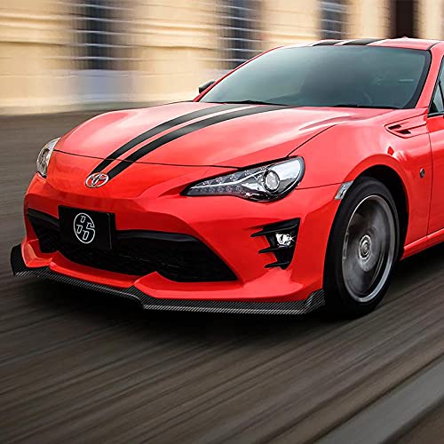 Carbon Fiber Front Bumper Lip Splitter Kit - 3PCS JDM Style for 2017-2020 Toyota 86/Scion FR-S/Subaru BRZ | Aggressive Styling & Enhanced Aerodynamics | Perfect for Car Shows, Track Days & Street Performance