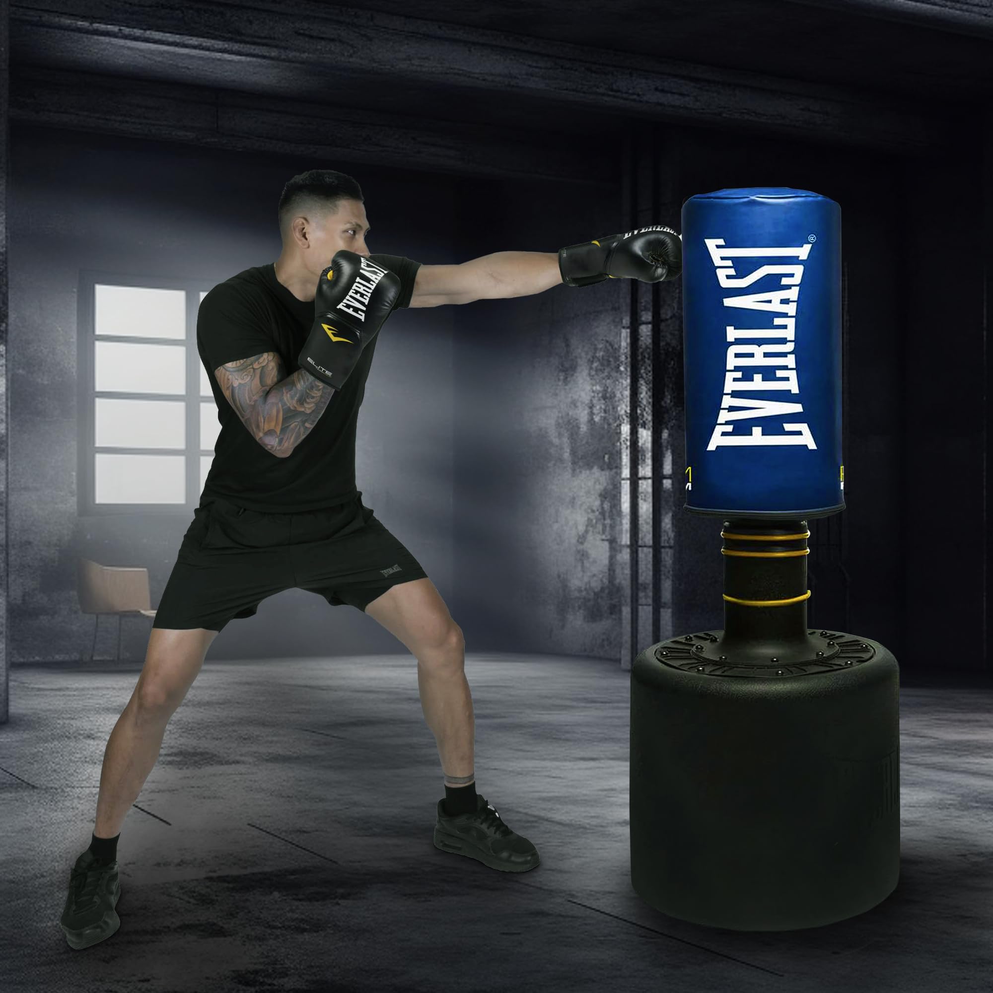 Everlast P00002200 Powercore Free Standing Heavy Bag - Professional Grade Punching Bag for Boxing, MMA, and Home Gym Workouts - Perfect for Strength Training, Cardio, and Fitness Enthusiasts