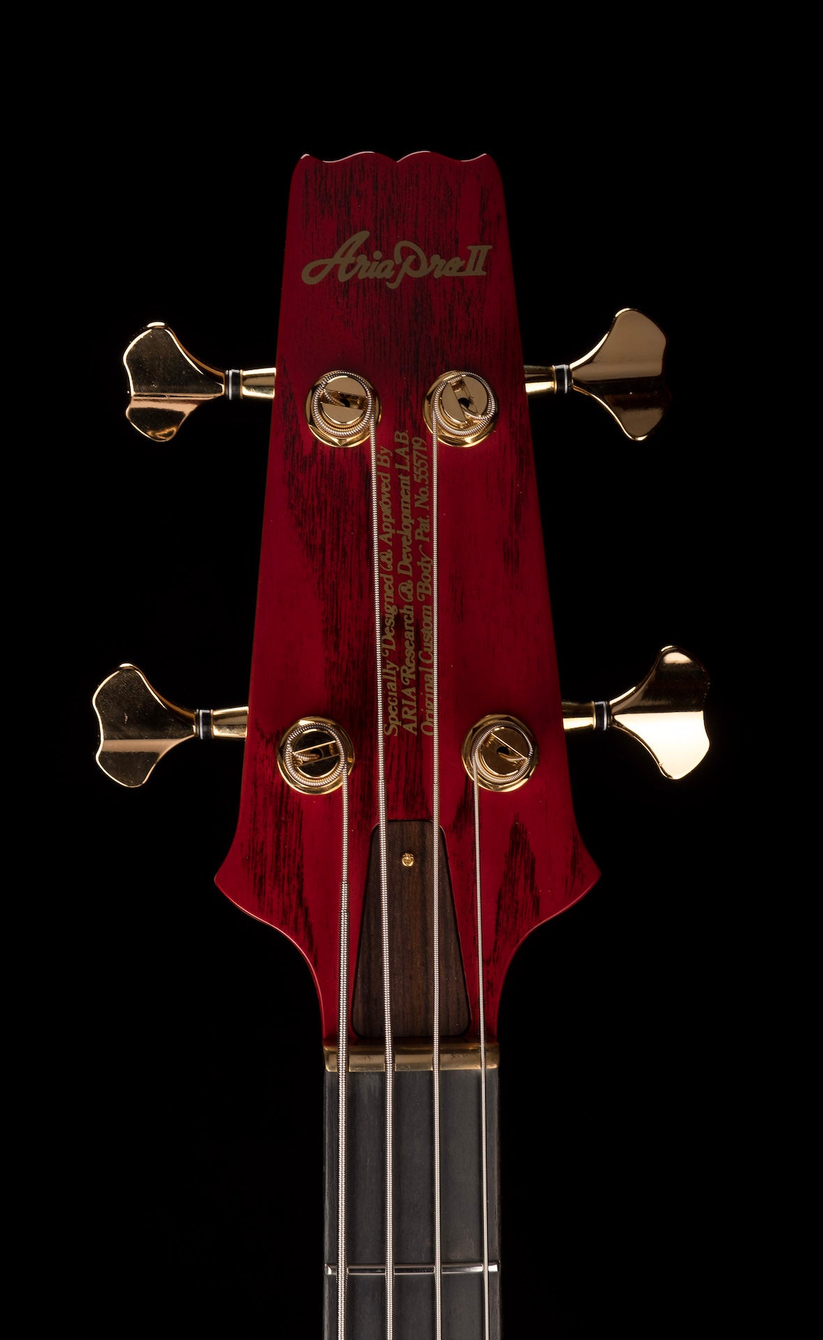 Aria Pro II SB 1000B Reissue 4-String Electric Bass Guitar - Made in Japan, Paduak Red Finish with Gig Bag - Perfect for Professional Musicians & Live Performances