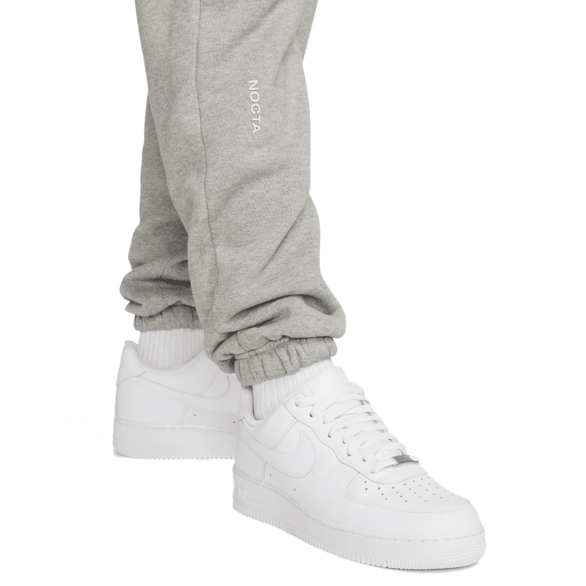 NOCTA Fleece Basketball Pants for Men - Grey Comfortable Joggers with Pockets - Perfect for Gym, Streetwear & Casual Wear