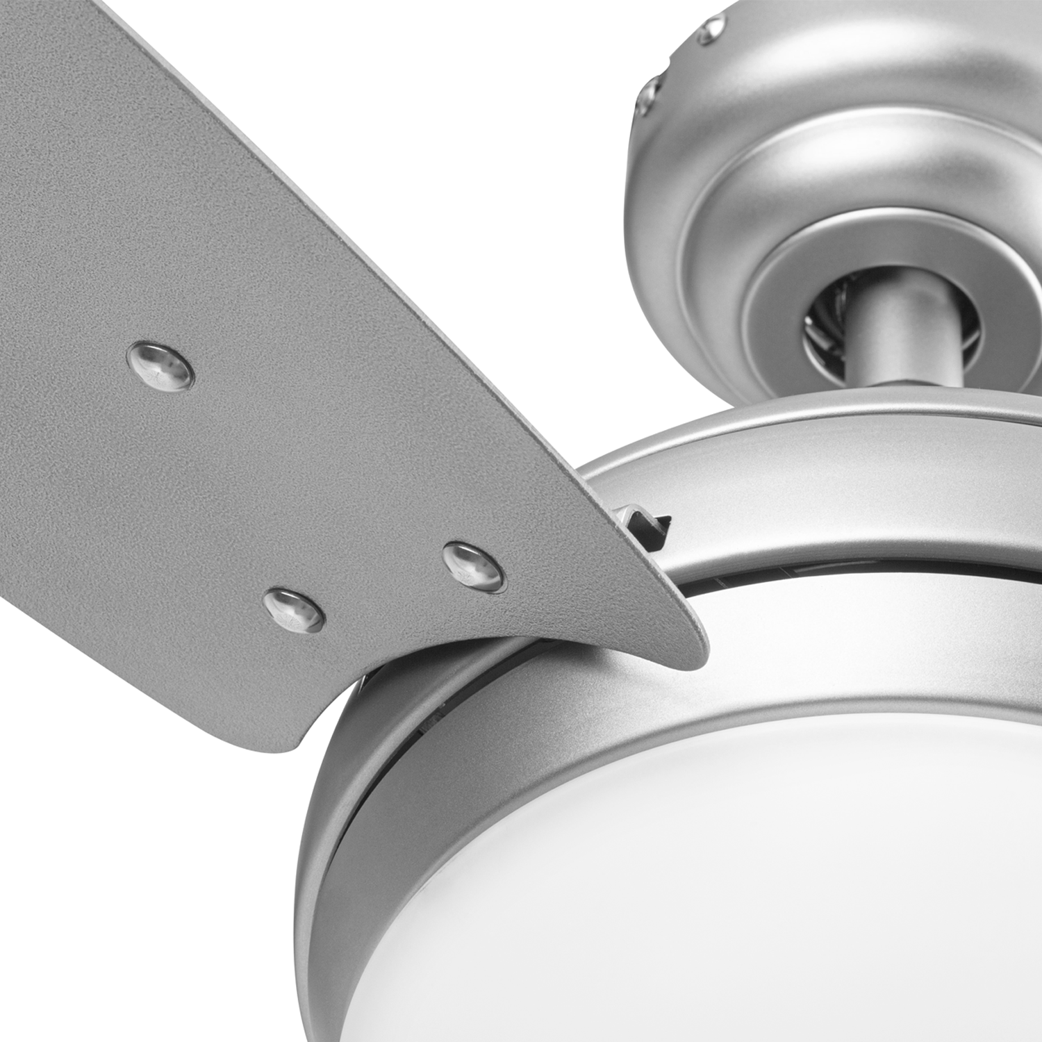 52 Inch Maxon Silver Ceiling Fan with Remote Control - Modern Cooling for Living Room, Bedroom & Office