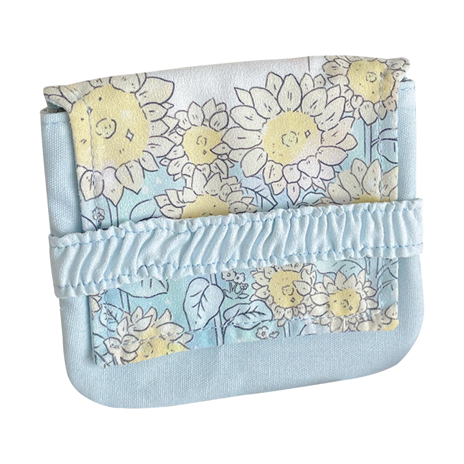 Waterproof Sanitary Napkin Holder & Storage Bag for Women - High Capacity Absorbent Pouch for Office, School, Travel - Discreet Feminine Hygiene Organizer (Floral Design) - Perfect for On-the-Go Protection and Disposal