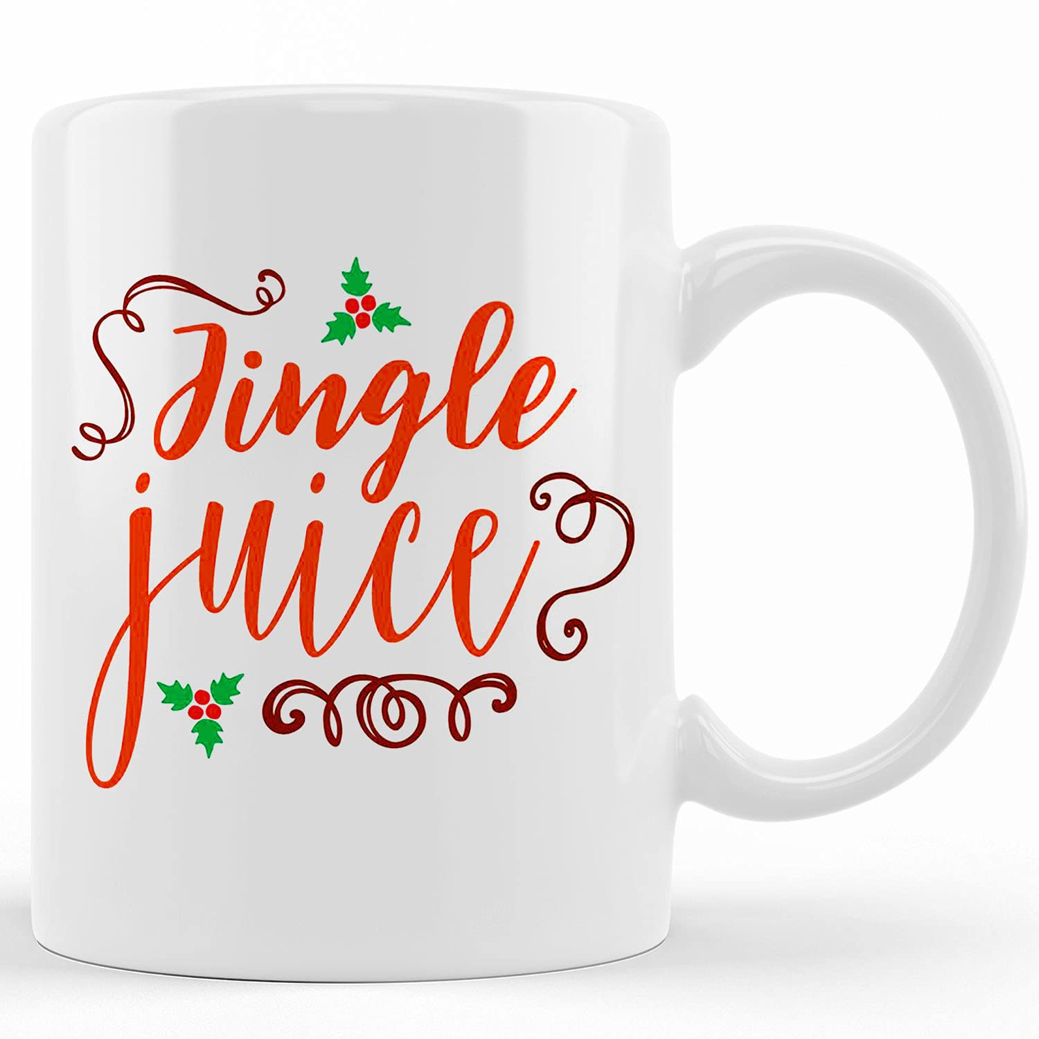 Jingle Juice Christmas Gift Ceramic Coffee Mug 11oz & 15oz - Novelty Holiday Tea Cup for Birthday, Christmas, Thanksgiving - Perfect for Office, Home Decor & Festive Celebrations