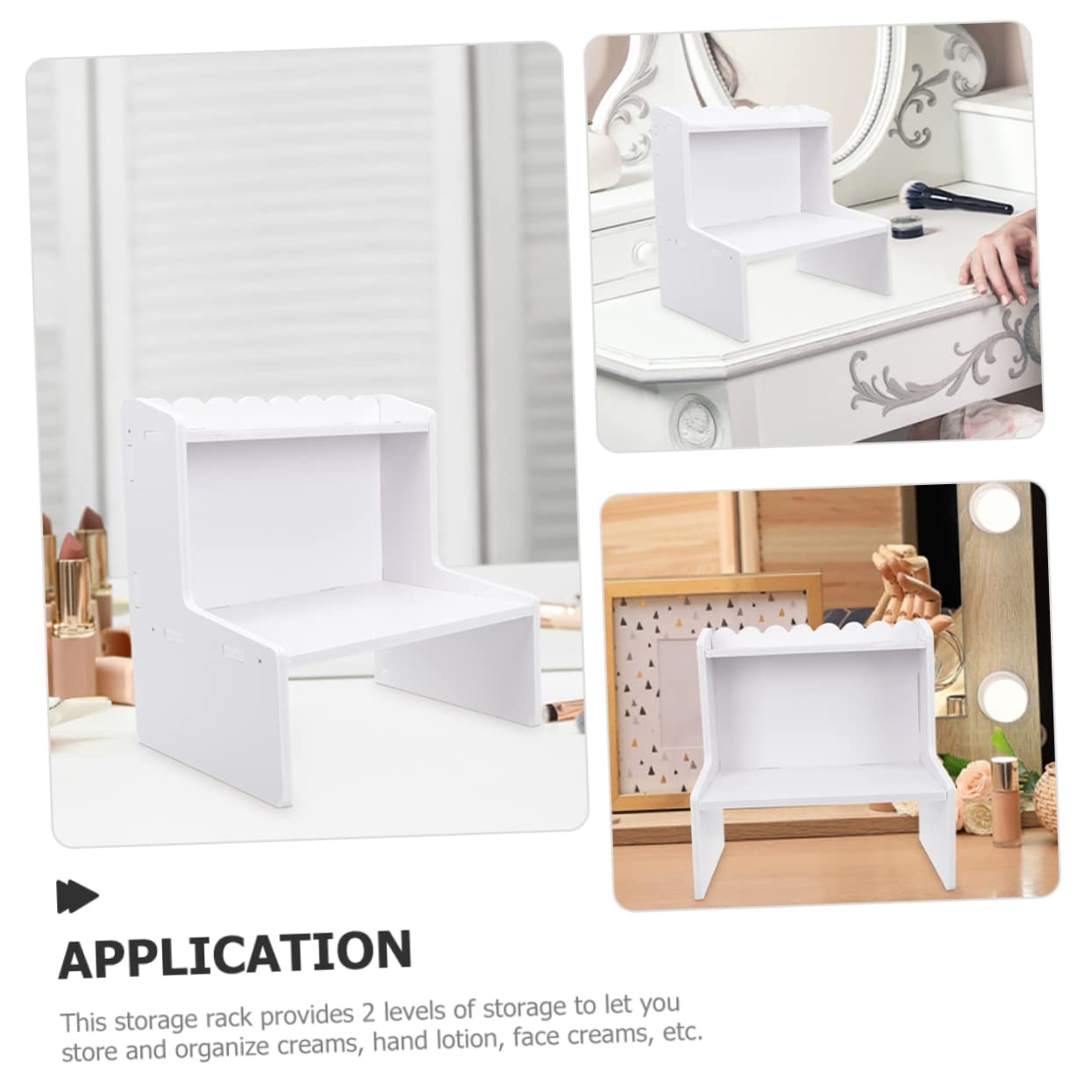 2-Tier Space Saving Makeup Organizer for Bathroom Vanity - Perfect for Cosmetics Storage & Countertop Organization