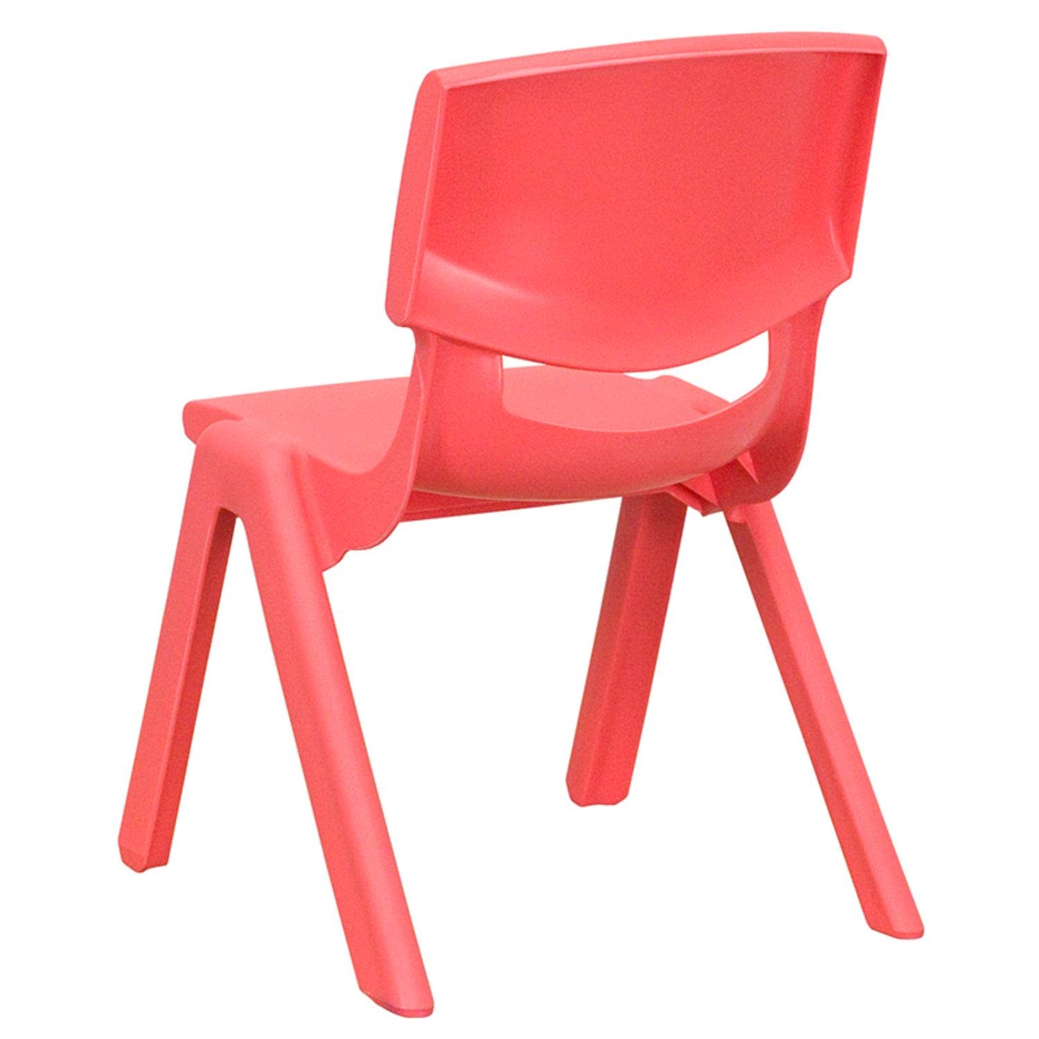 Flash Furniture Whitney 4-Pack Red Plastic Stackable School Chairs - 10.5
