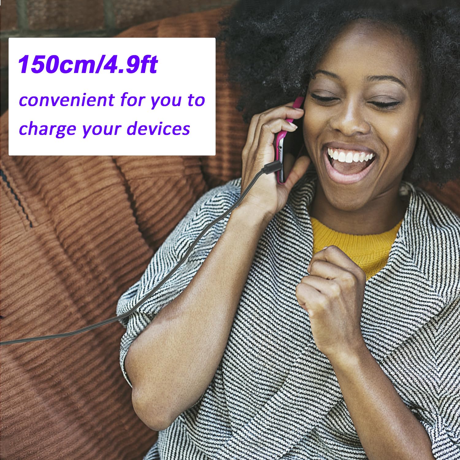 Premium USB A to USB C Charging Cable for Sony WH-1000XM3/XM4/XM5, Bose QC45/700, Beats & JBL Headphones - Fast Charging & Data Sync - Perfect for Travel, Office & Home Use