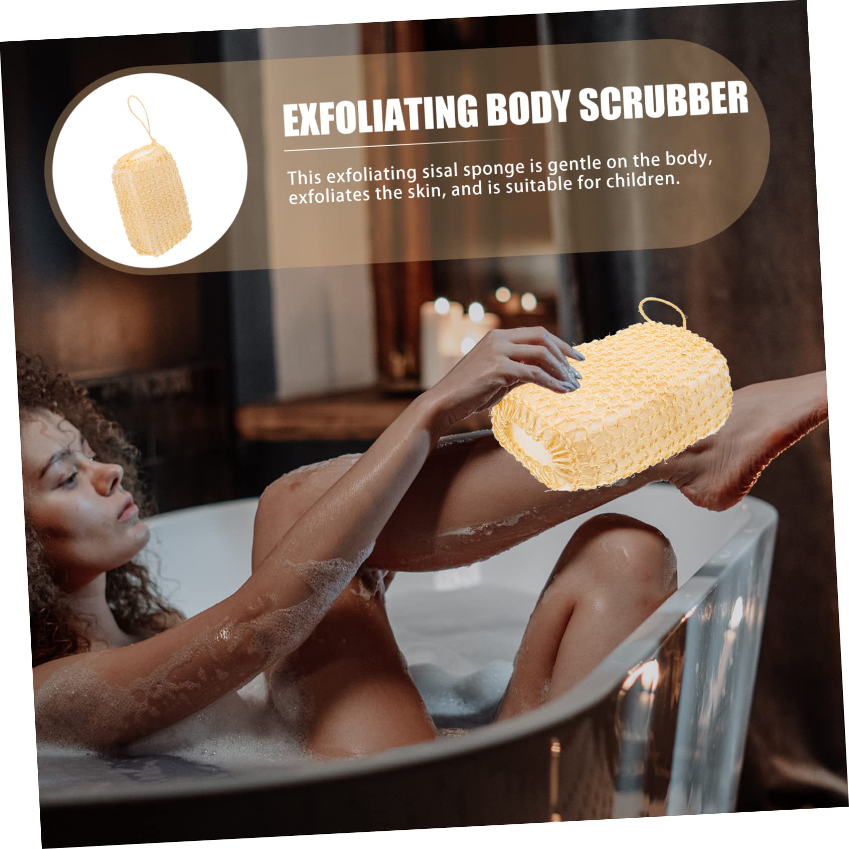 Minkissy Exfoliating Body Pads - Sisal Sponge Scrubber for Smooth Skin | Exfoliating Body Scrubber for Daily Skin Care & Dead Skin Removal | Perfect for Shower, Spa & At-Home Skincare Routine
