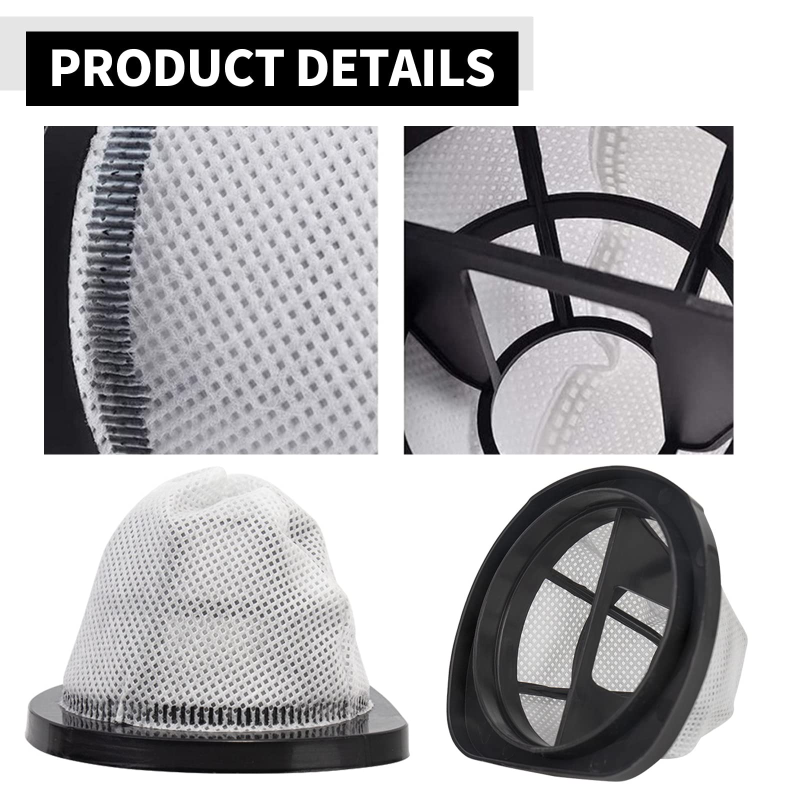 4 Pack Vacuum Filter Replacement for Bissell 3-in-1 Stick Lightweight Vacuum - Compatible with Part 2037423 & 203-7423 - Perfect for Pet Hair, Dust & Allergen Removal in Home Cleaning