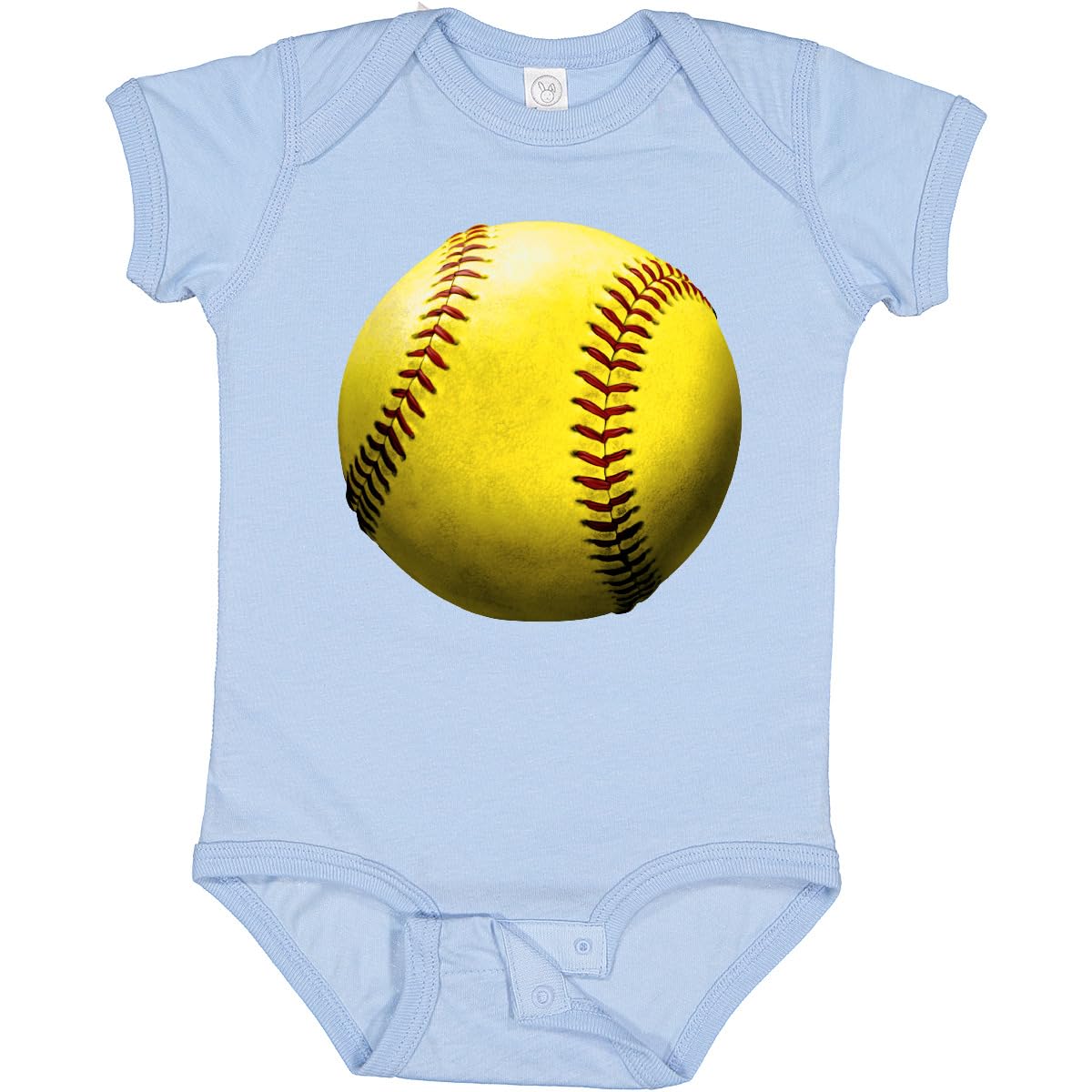 Inktastic Yellow Softball Baby Bodysuit - Cute & Comfortable Baseball Onesie for Infants & Toddlers - Perfect for Game Day, Team Spirit & Sports-Themed Outfits