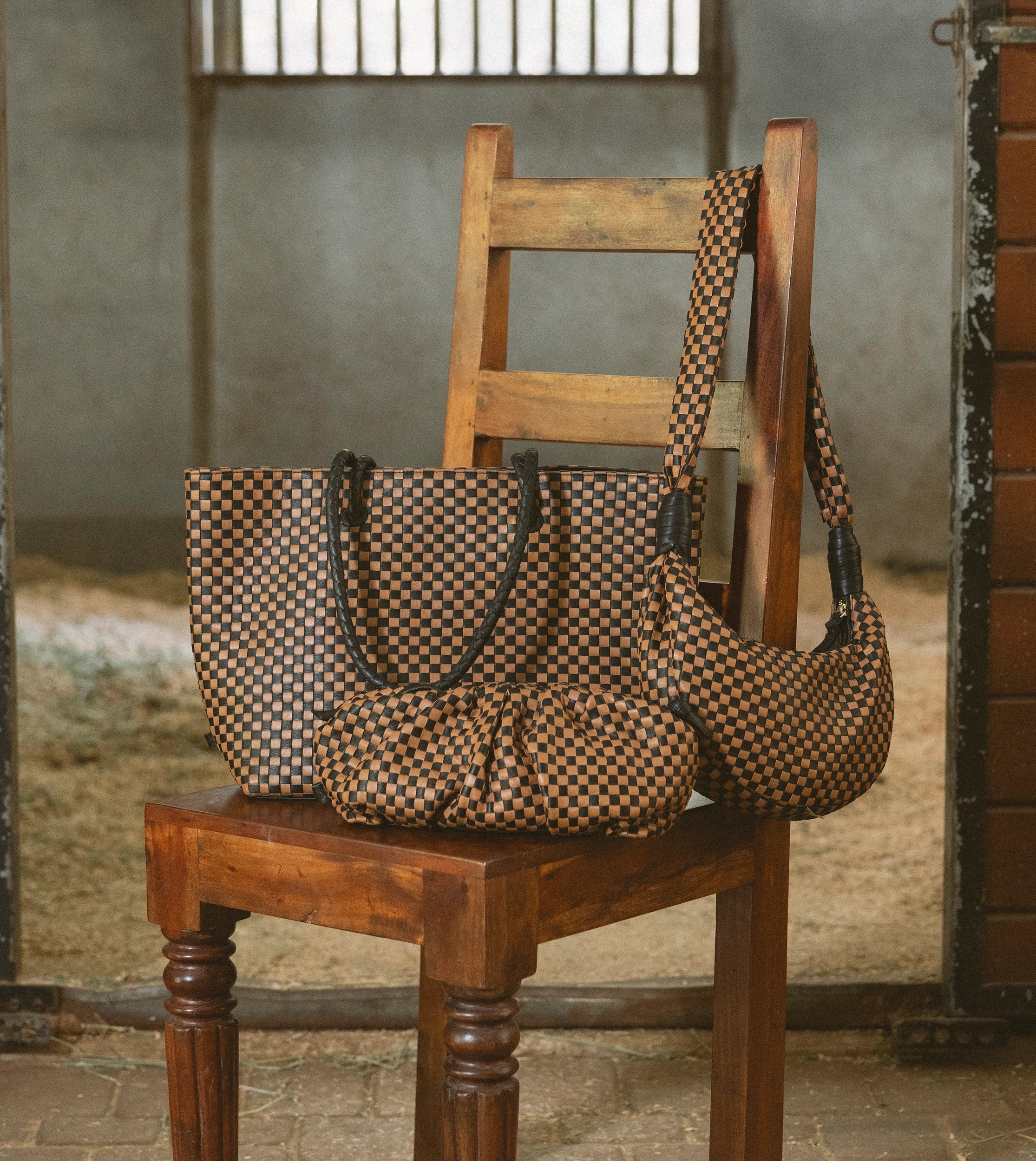 Eugenie Woven Tote Bag for Women - Stylish Brown Multi Color Handbag - Perfect for Work, Travel, and Everyday Use