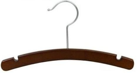 10 Pack Natural Walnut Wood Baby Clothes Hangers - Durable & Non-Slip for Nursery, Closet Organization & Gift Giving