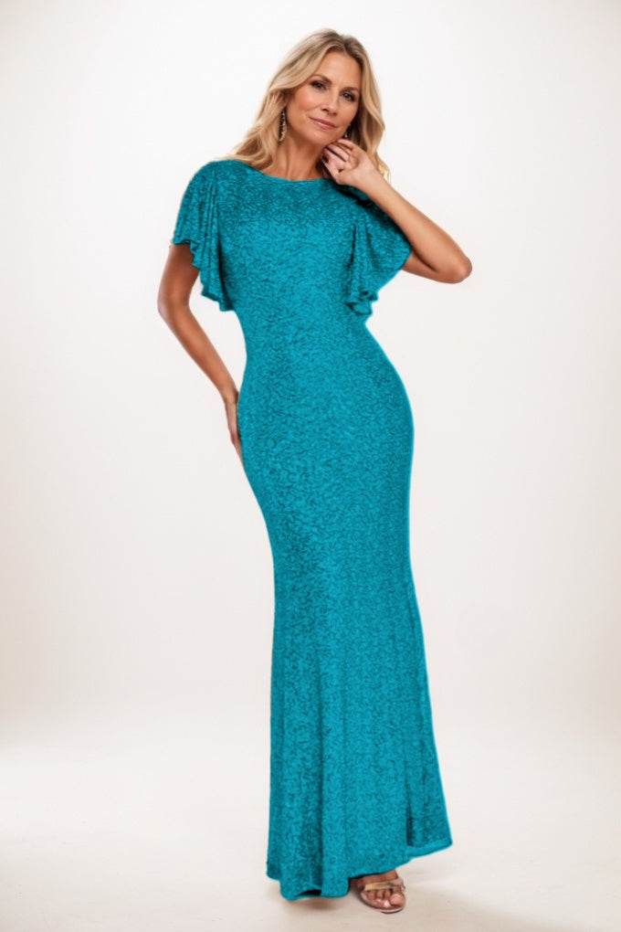 Elegant Mermaid Maxi Sequined Mother of the Bride Dress CM0286 - Perfect for Weddings, Formal Events & Special Occasions