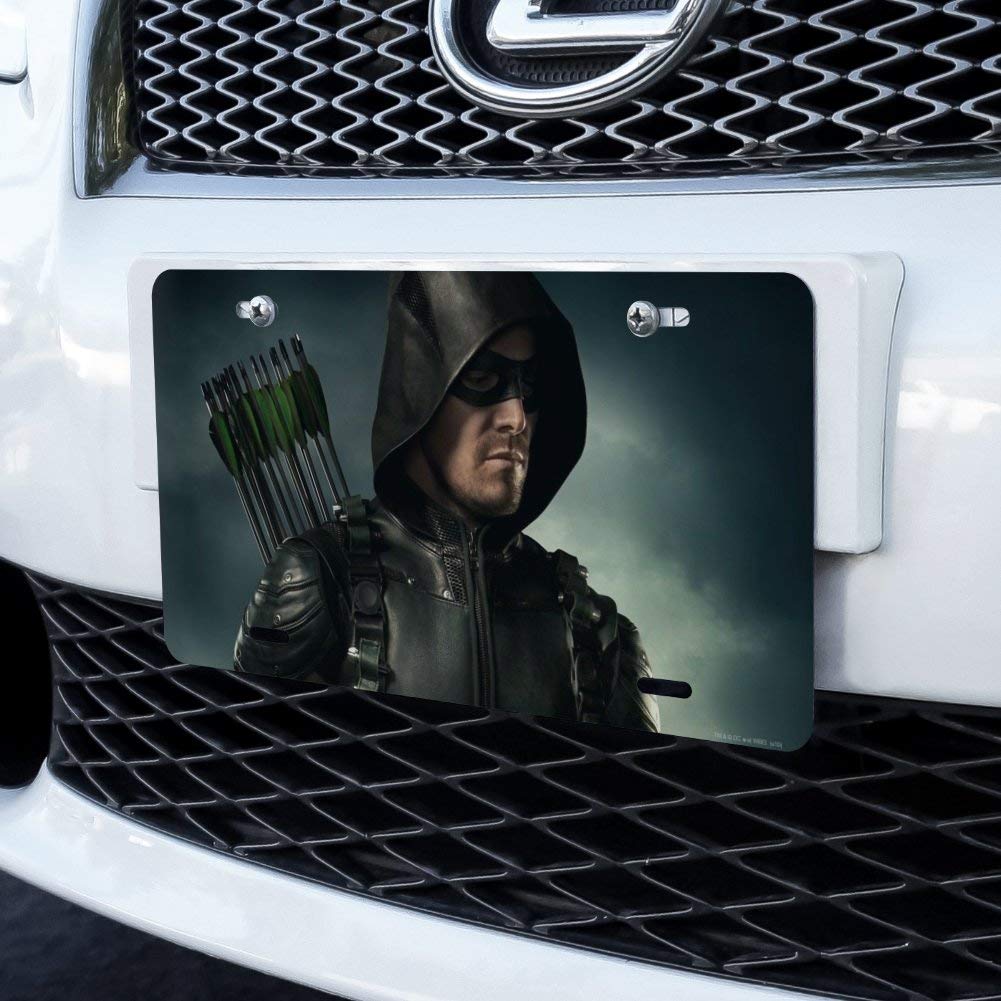 Arrow TV Series Character Art Novelty Metal Vanity License Plate - Perfect for Car Decoration, Room Decor & Fan Gifts