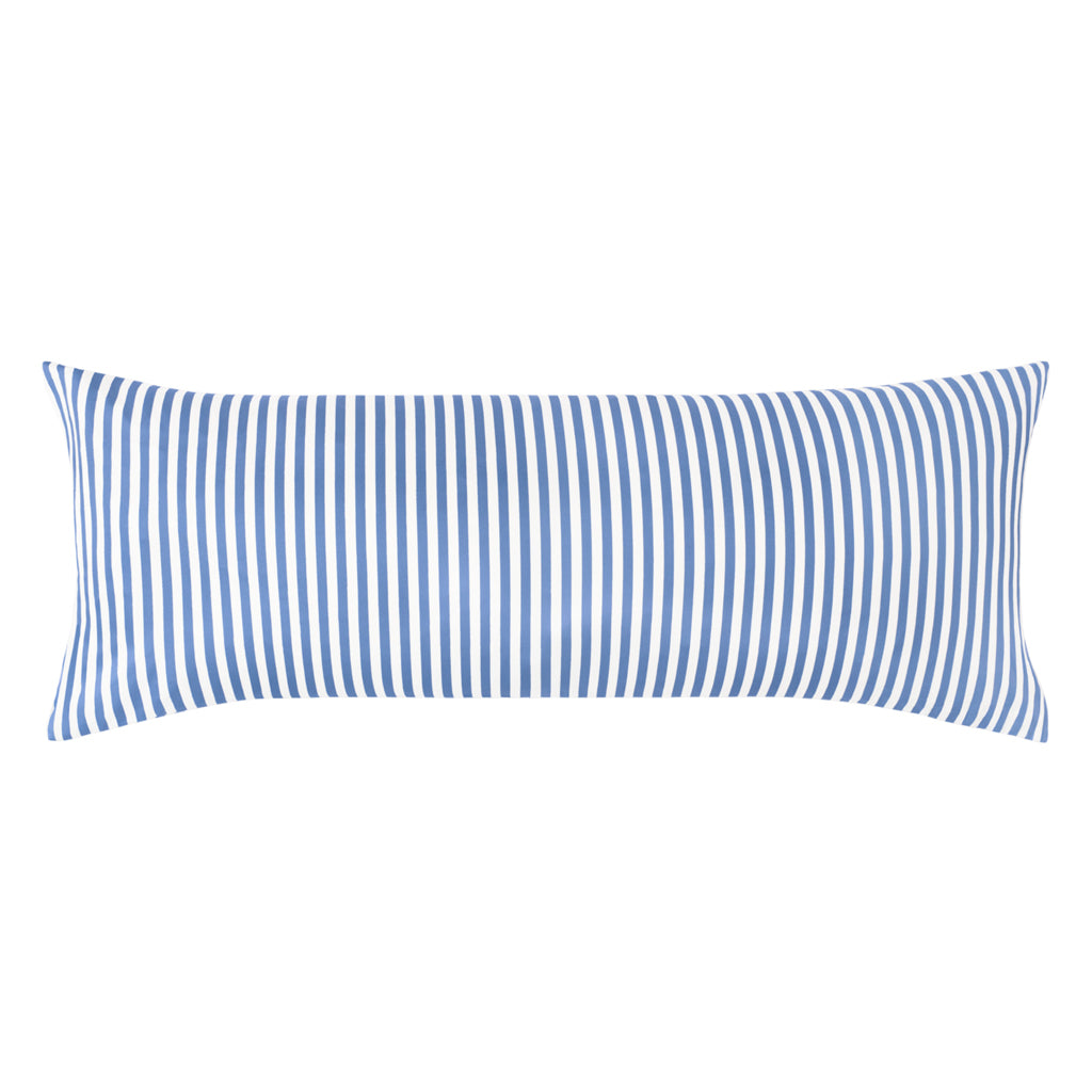Capri Blue Striped Extra Long Throw Pillow - Soft Decorative Couch Pillow for Living Room, Bedroom & Outdoor Patio