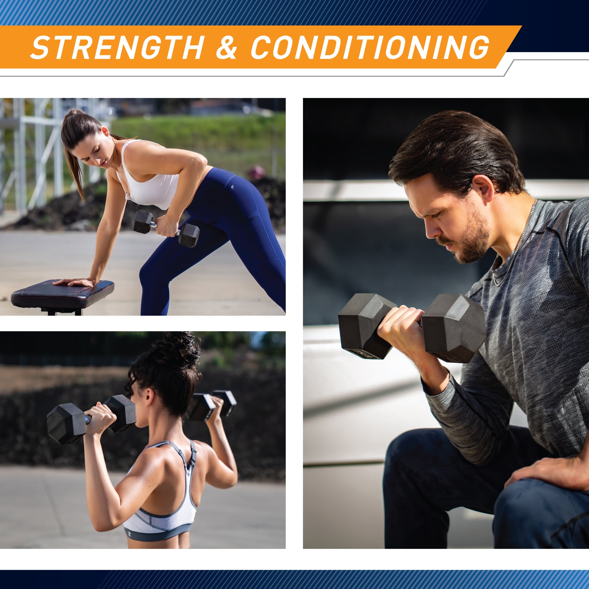 35lb Rubber Hex Dumbbell Set for Home Gym & Strength Training - Marcy RHDB-035 | Durable Workout Equipment for Weight Lifting, CrossFit & Fitness Routines