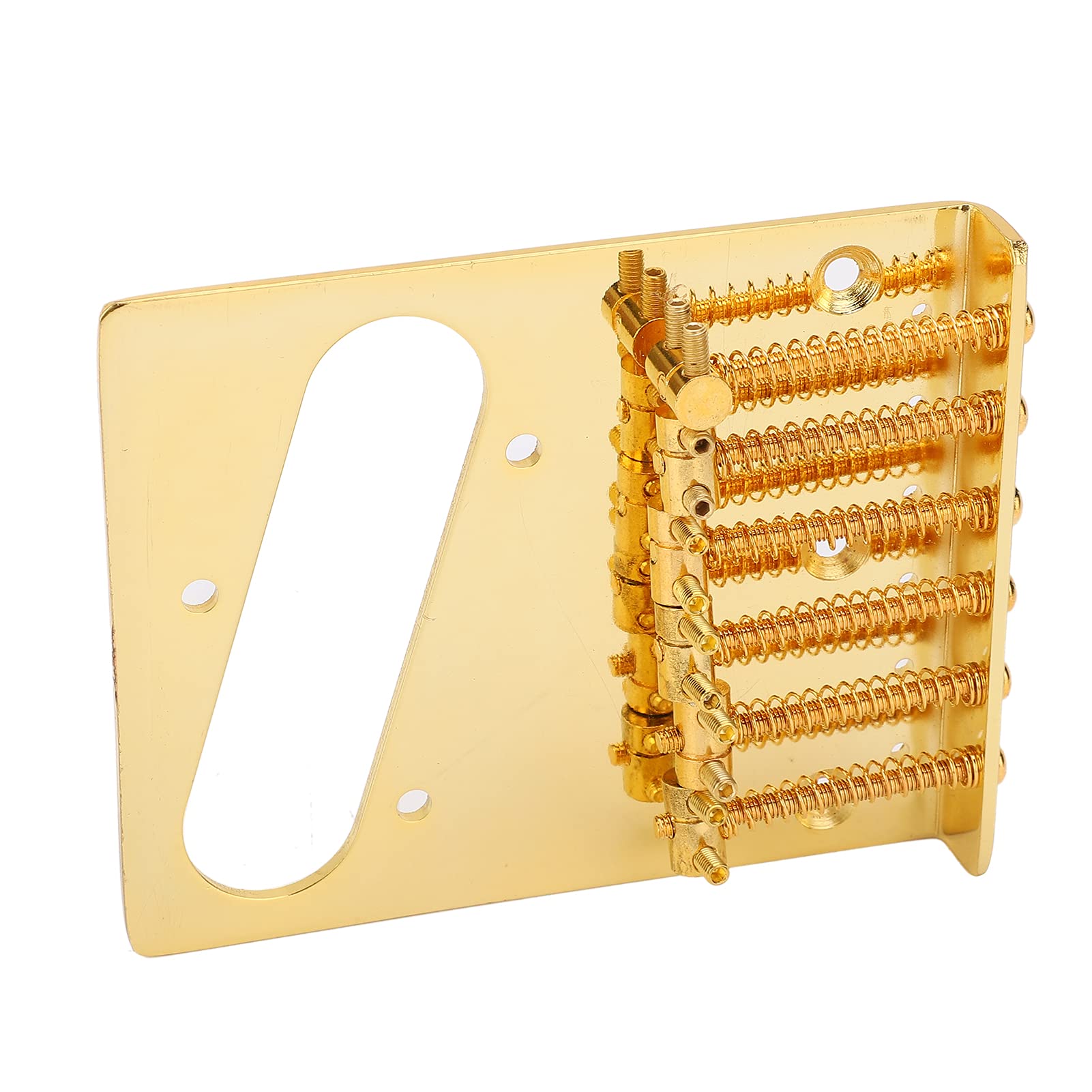 6 Saddle Adjustable Guitar Bridge - Gold Fixed Height String Bridge for Enhanced Guitar Performance | Perfect for Acoustic & Electric Guitar Repair & Upgrade | Ideal for Musicians & Guitar Enthusiasts