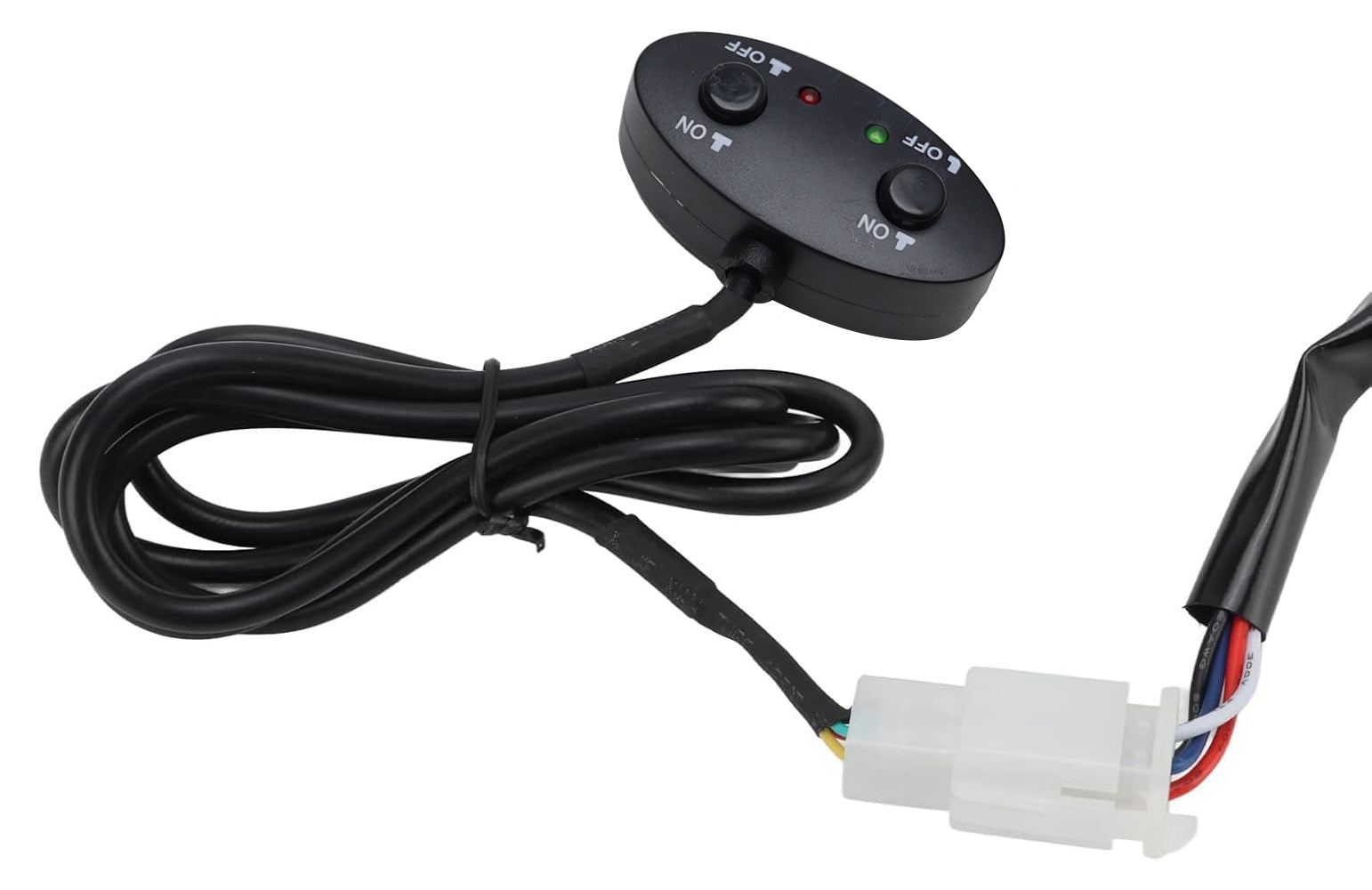 12V Oval Push Button Dual Switch with Red LED Indicator Lights - Perfect for Automotive, Marine, and Industrial Control Panels